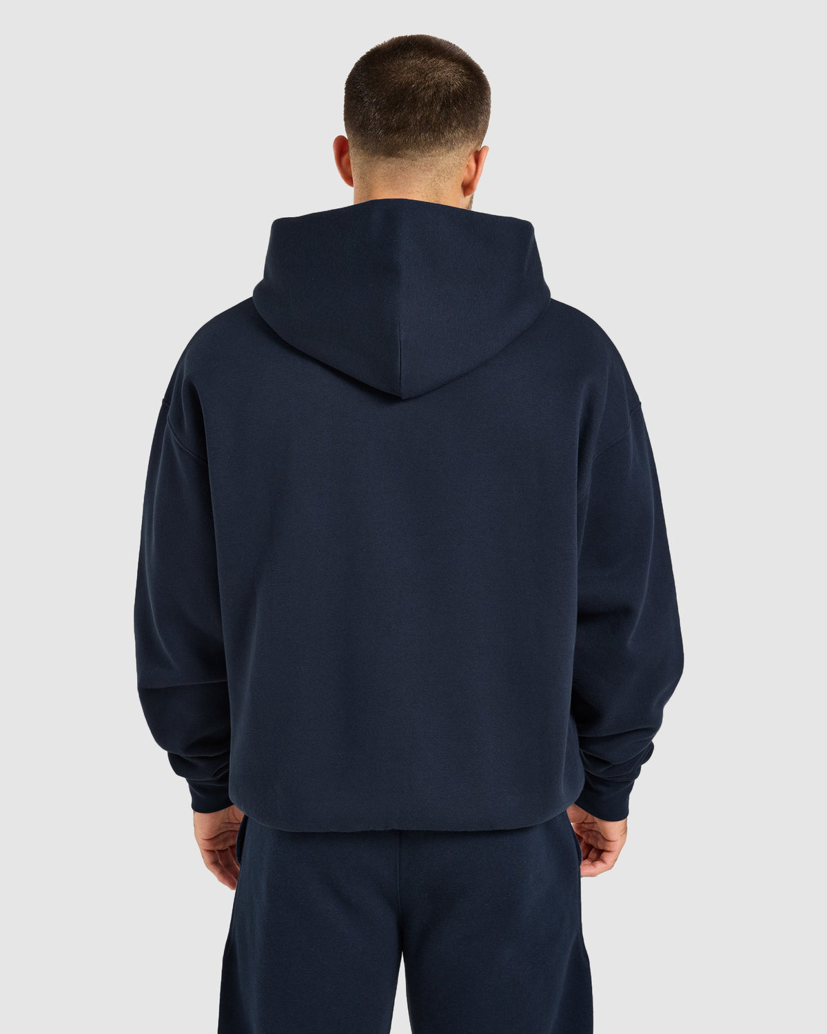Essential Oversized Full Zip Hoodie - Navy