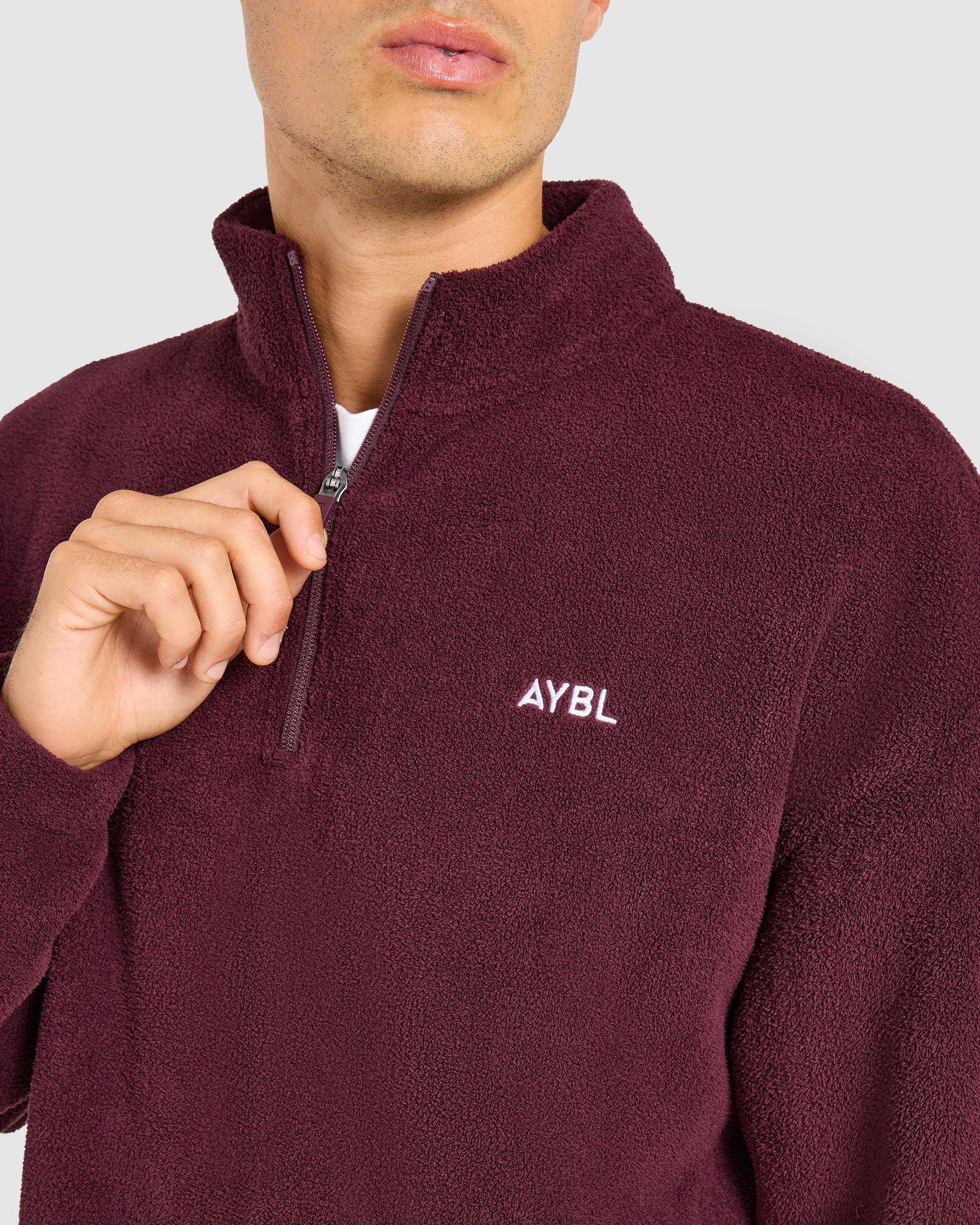 Essential 1/4 Zip Fleece - Dusty Plum