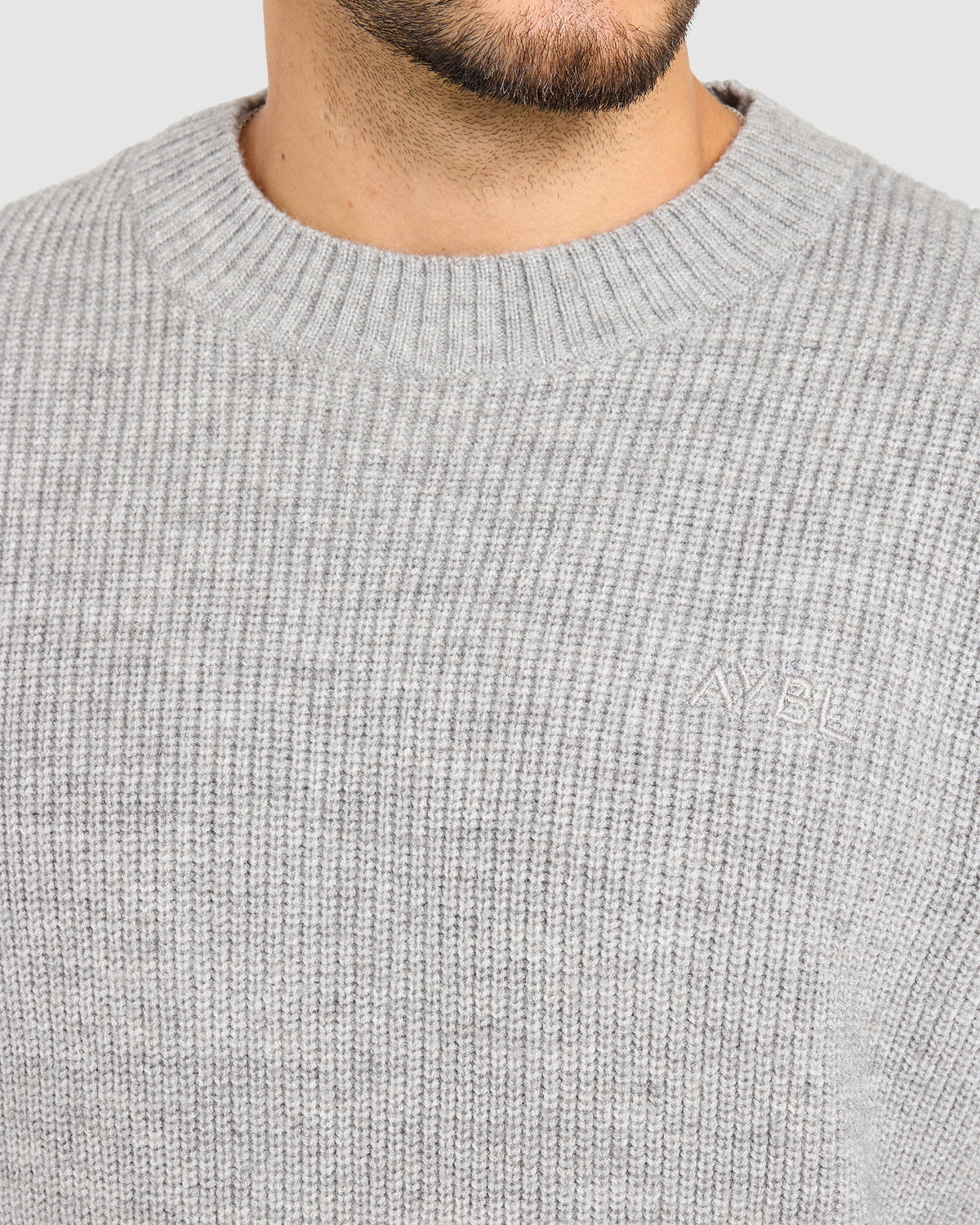 Signature Knitted Sweater - Grey Marl