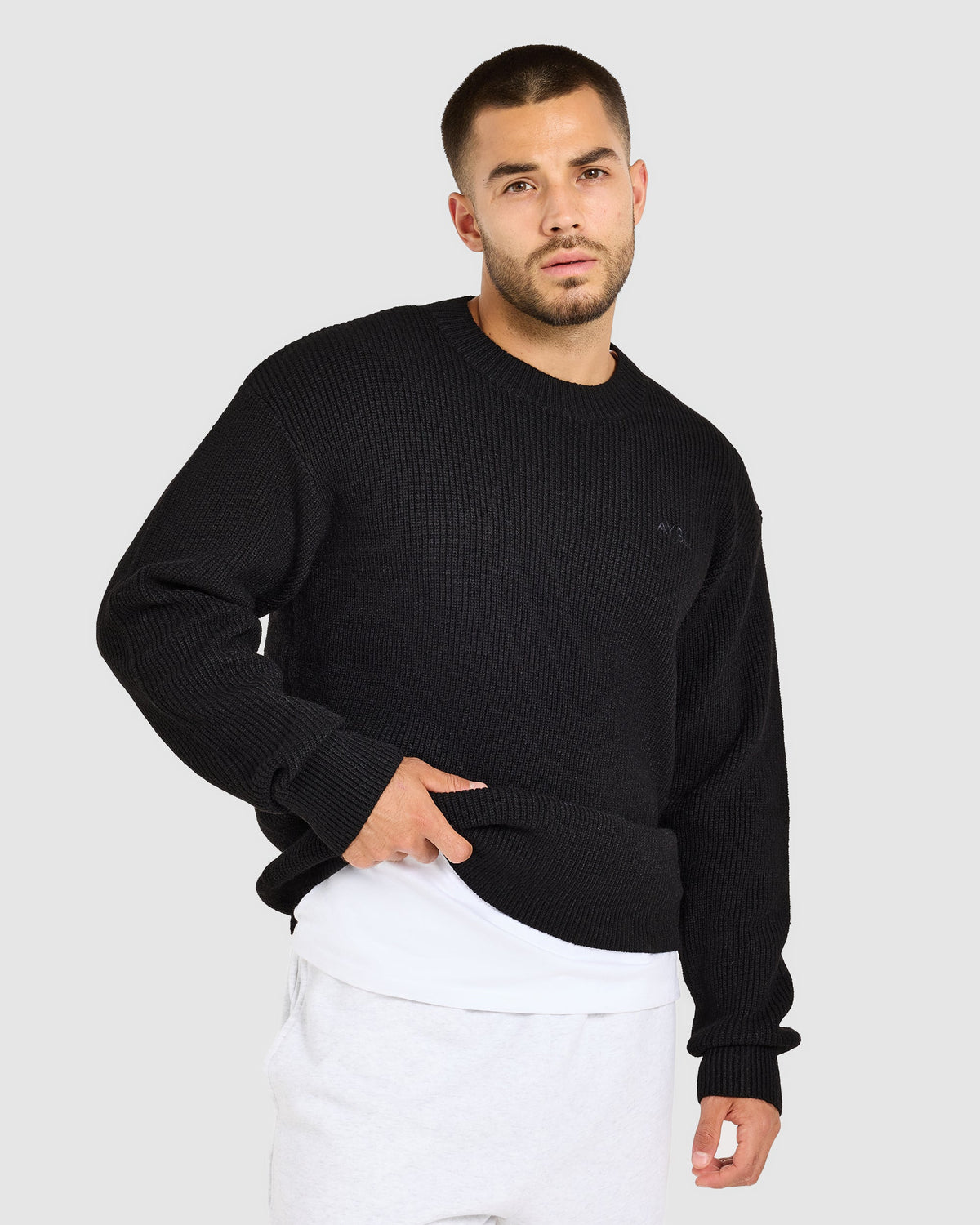 Signature Knitted Sweater - Black
