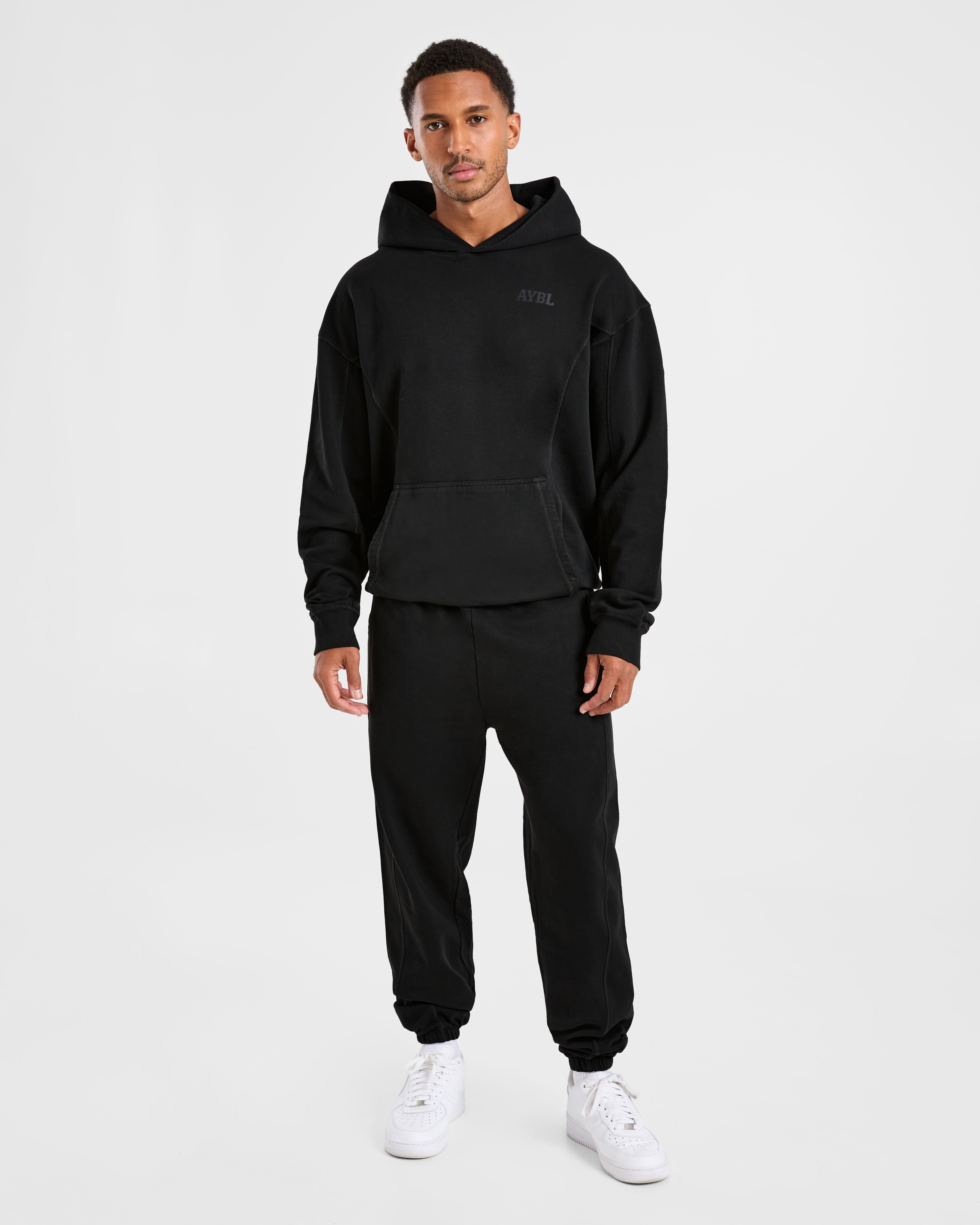 Lift Club Distressed Joggers - Black/Charcoal