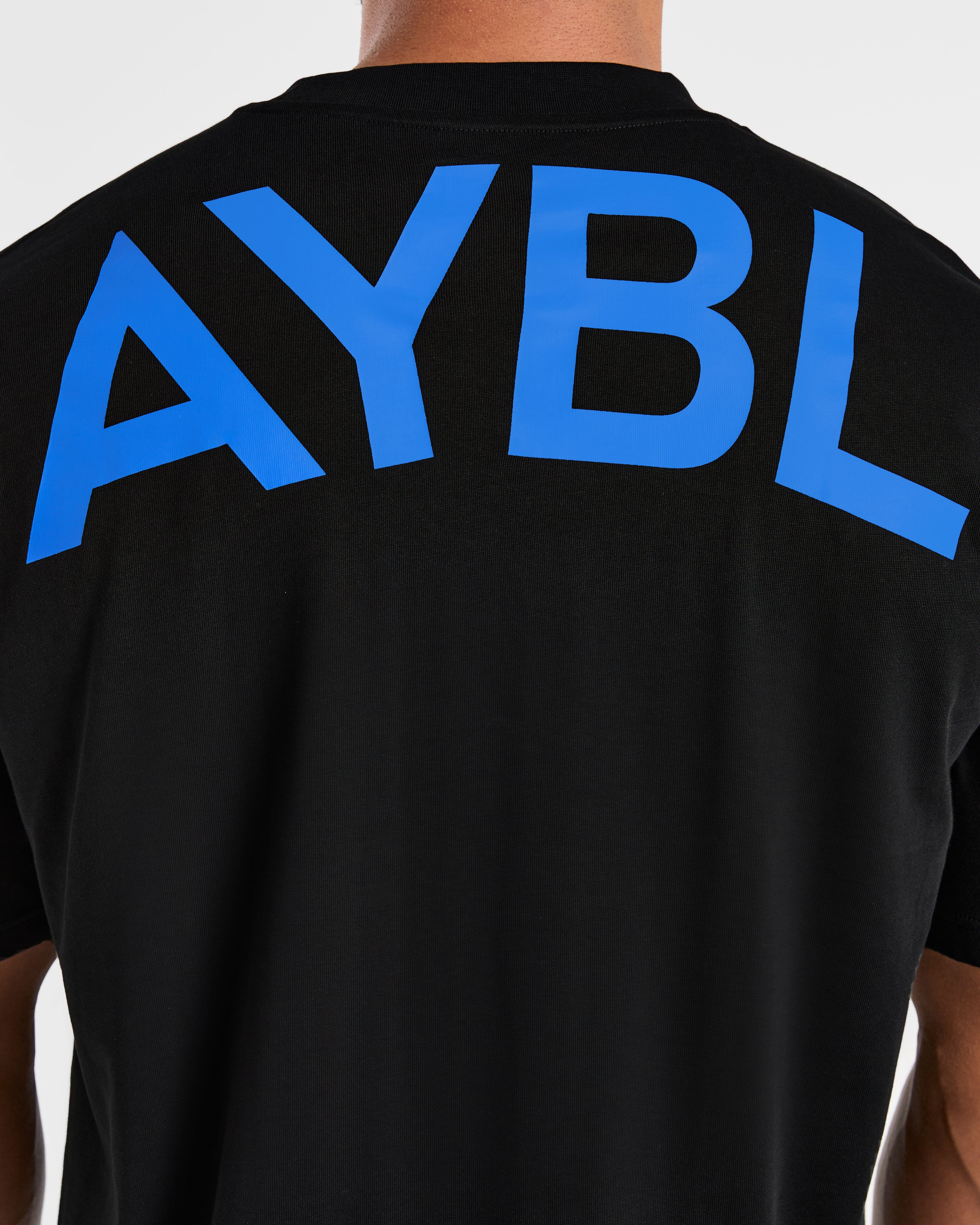 Essential Oversized T Shirt - Black/Cobalt