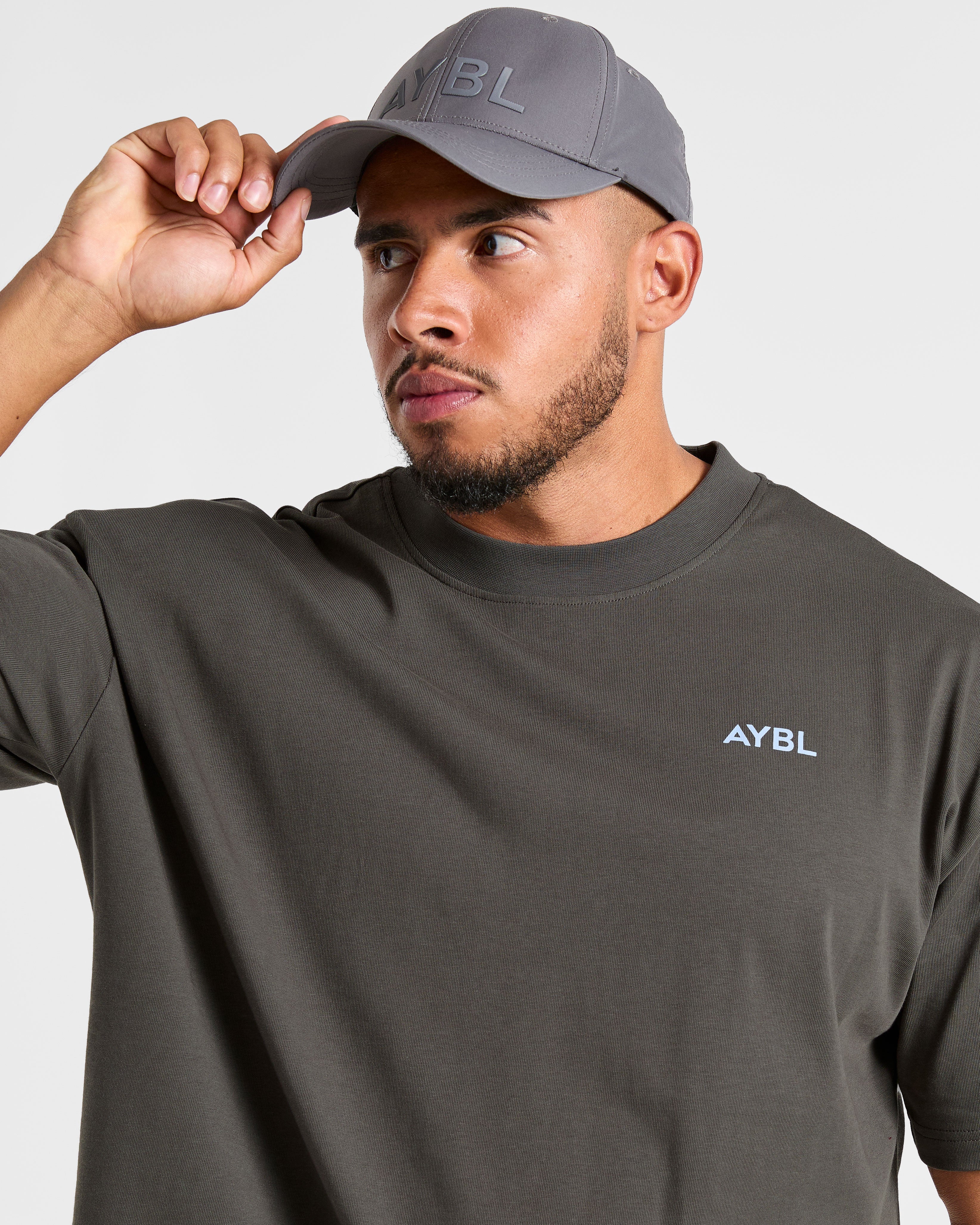 Essential Oversized T Shirt - Charcoal/Cornflower Blue