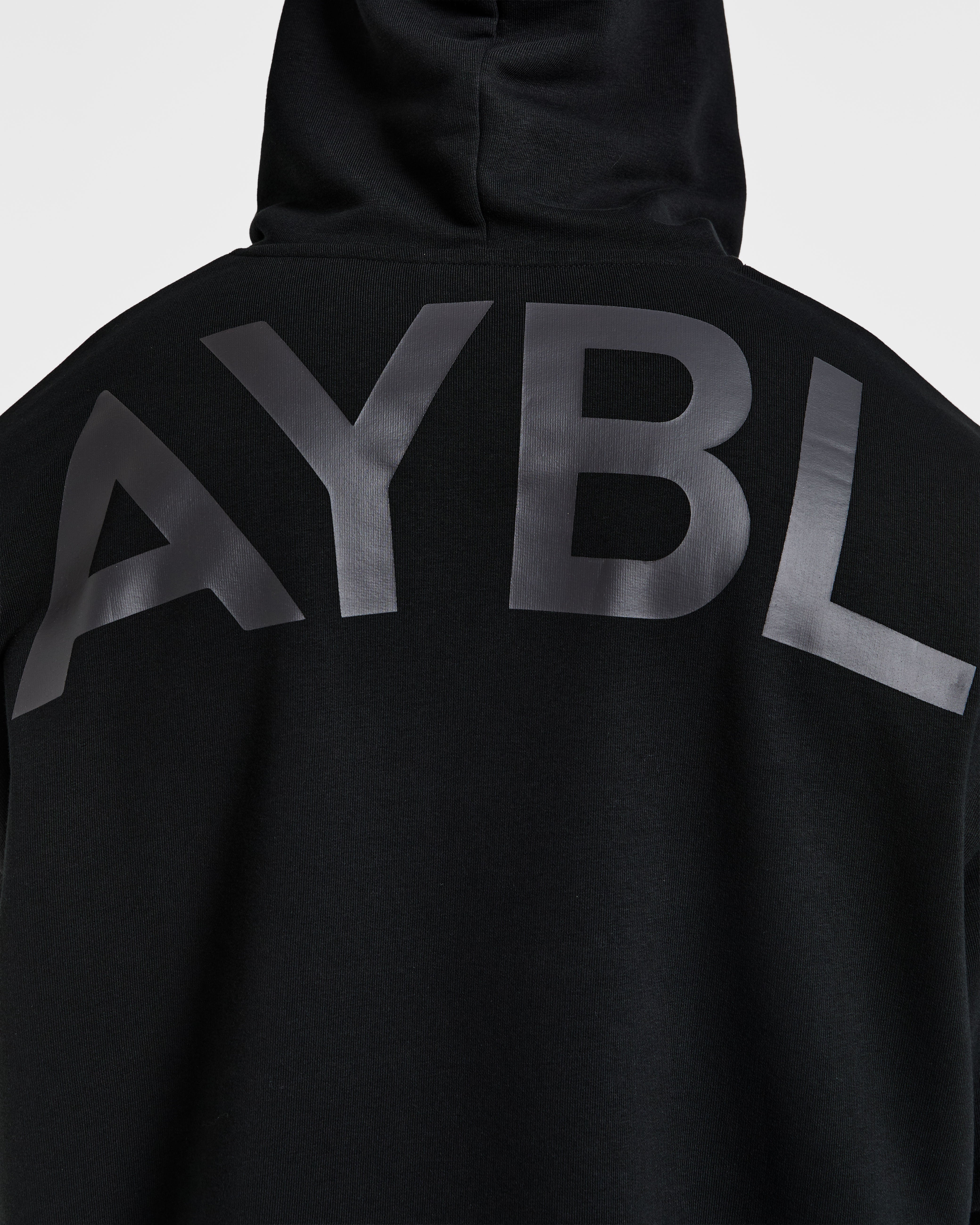 Essential Oversized Graphic Hoodie - Black
