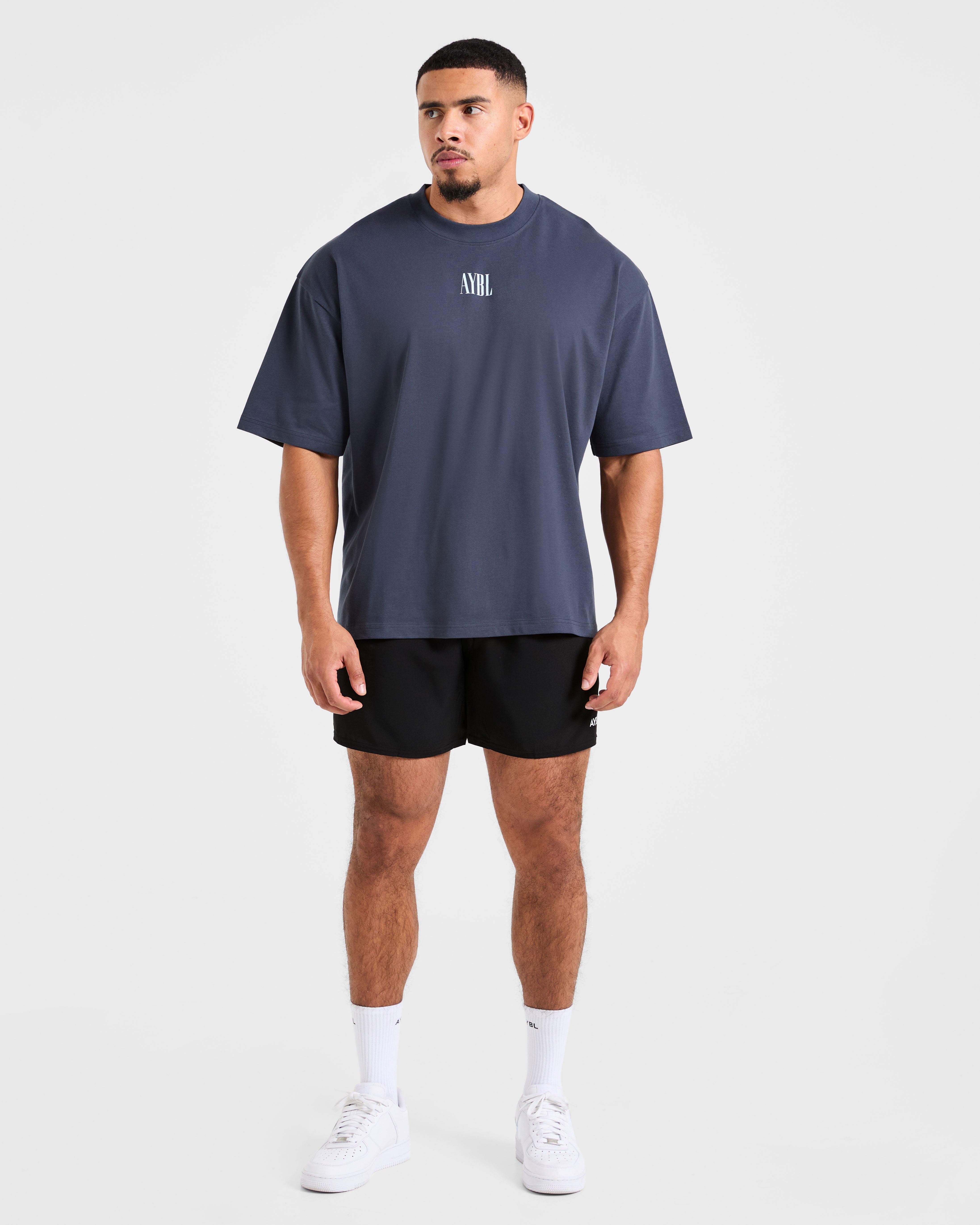 Strength Of Titans Oversized T Shirt - Deep Ocean Blue