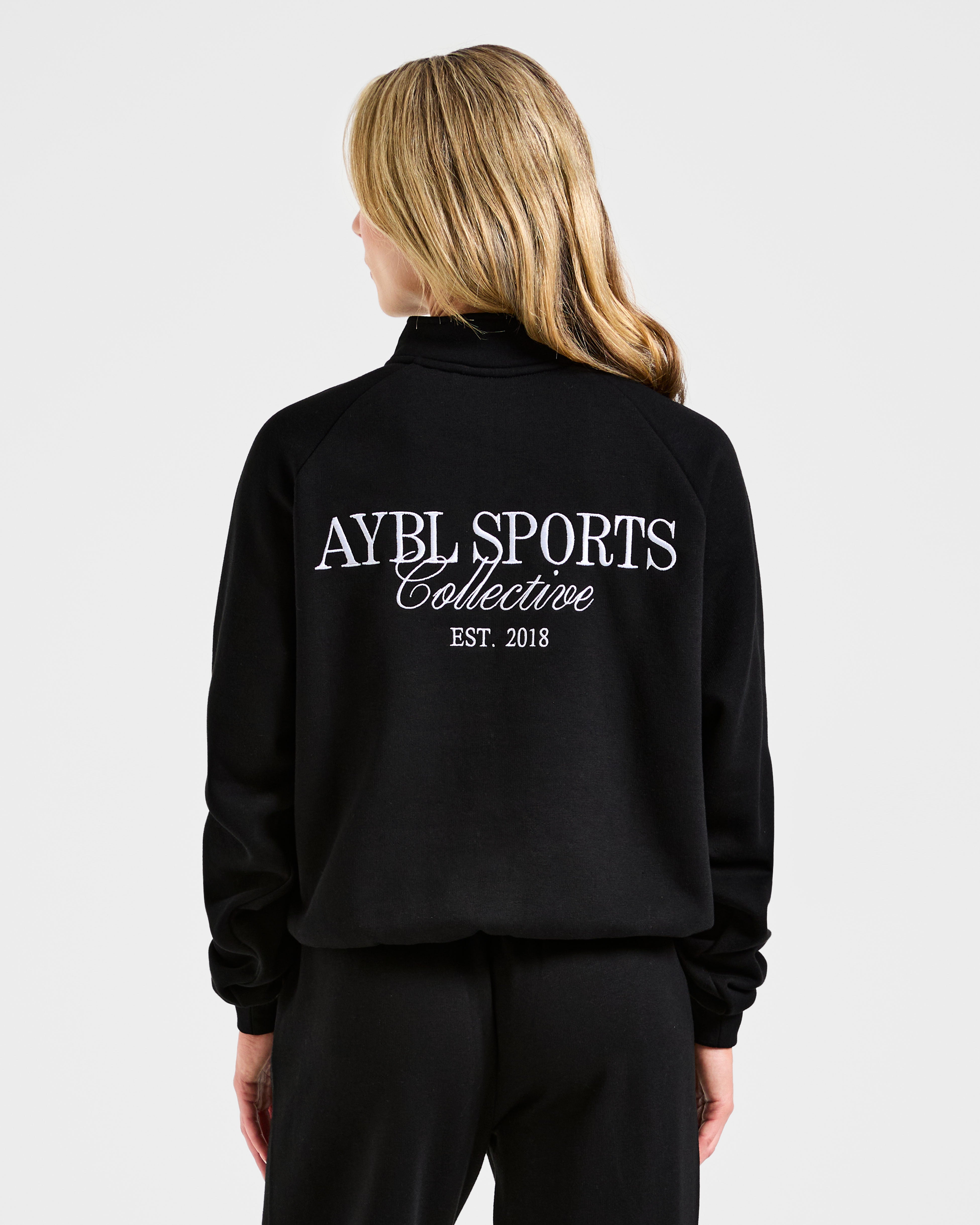 Sports Collective Oversized 1/4 Zip Pullover - Black