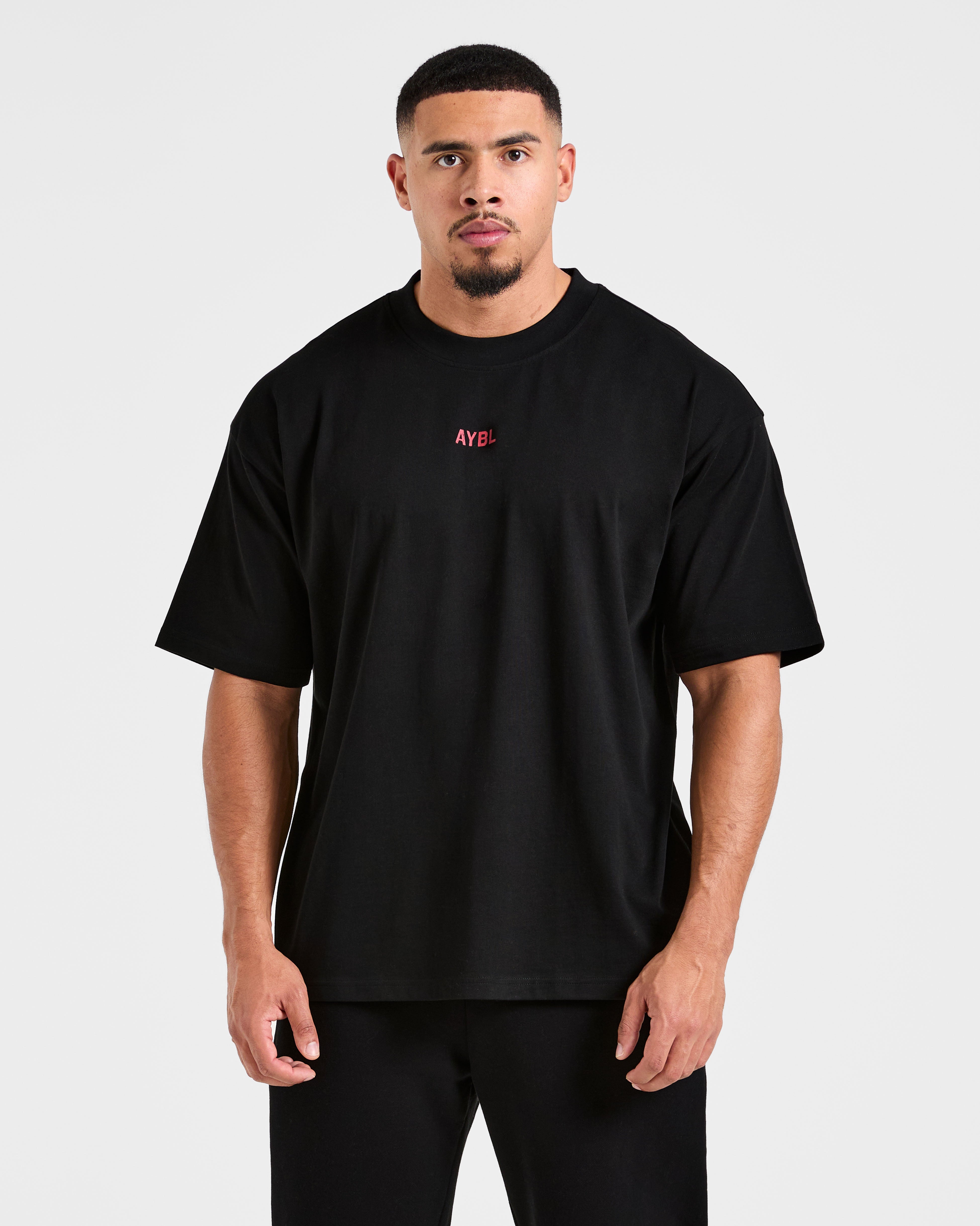 Cam Kissel x Strength Starts Here Oversized T Shirt  - Black/Red