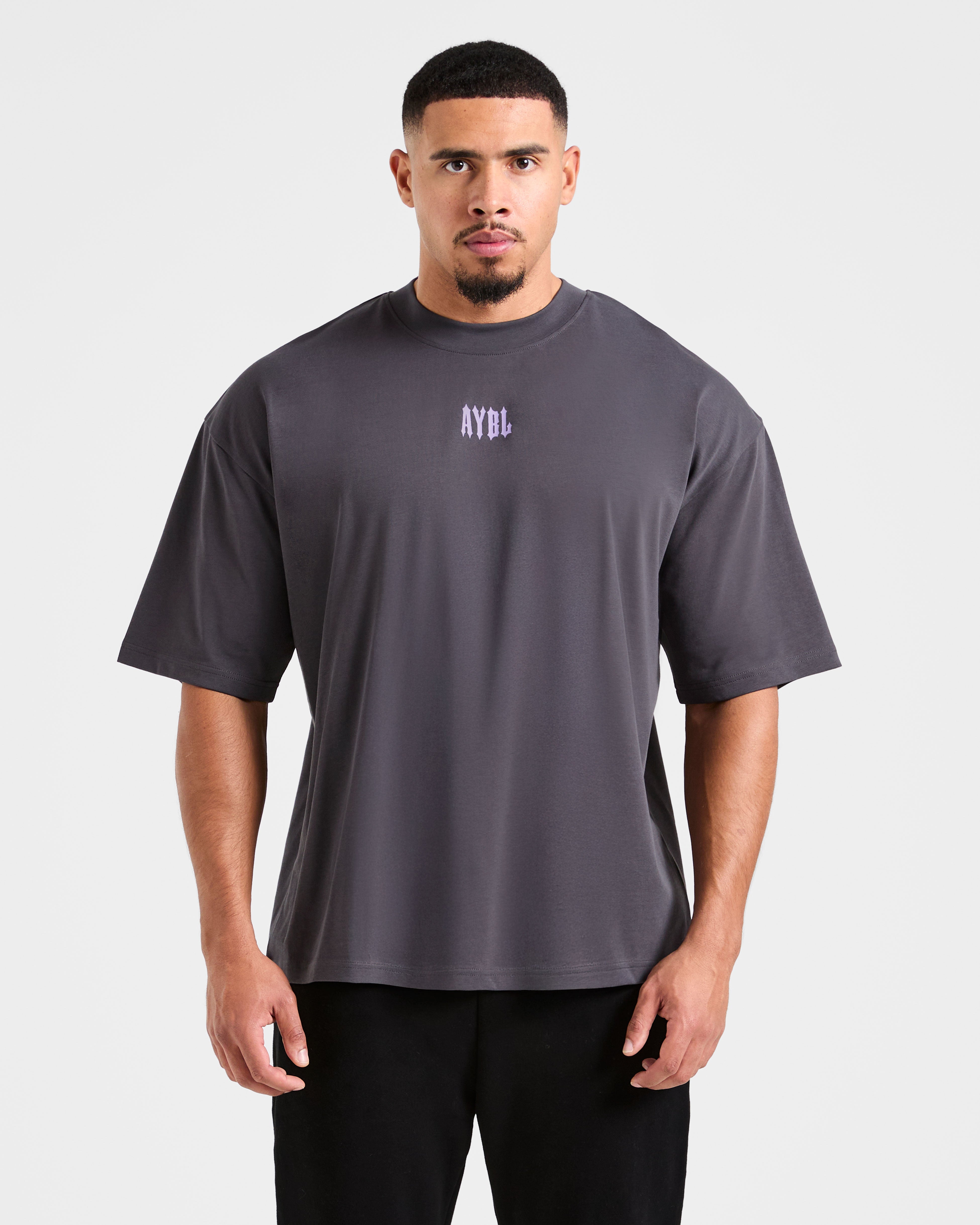 Hunt Your Goals Oversized T Shirt - Deep Charcoal