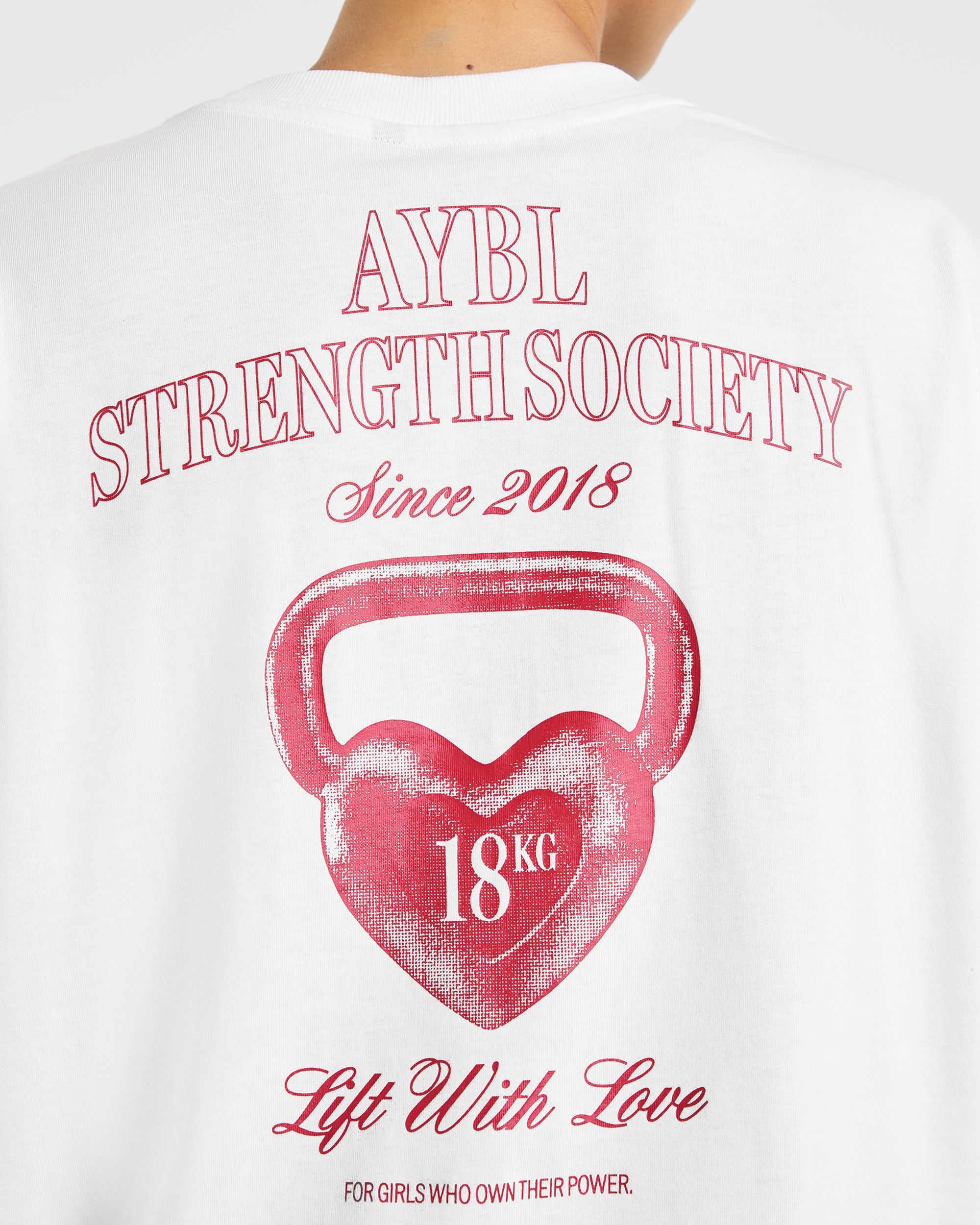 AYBL Lift Love Oversized T Shirt - White