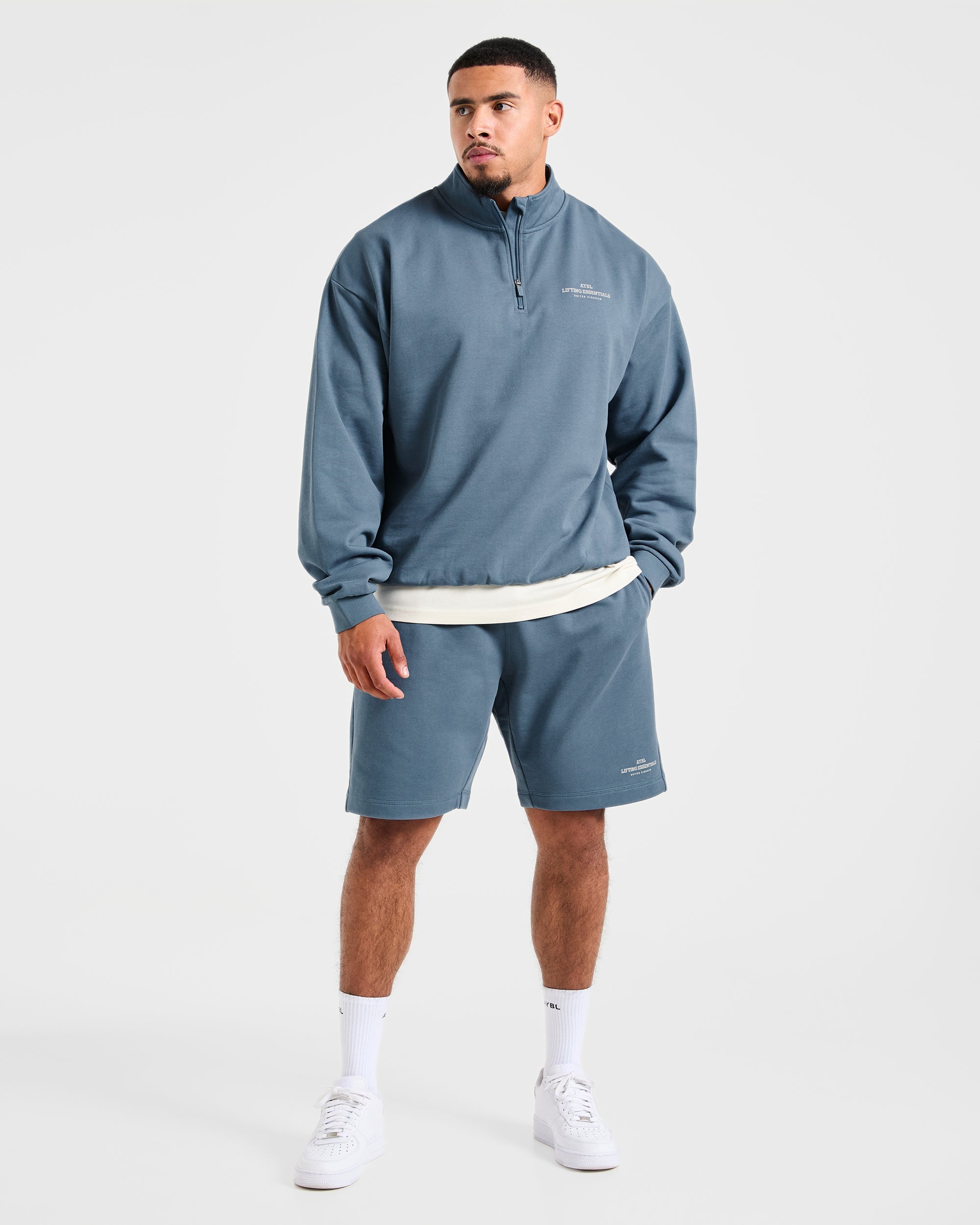 Apex Lifting Essentials 1/4 Zip Pullover - Titanium Blue
