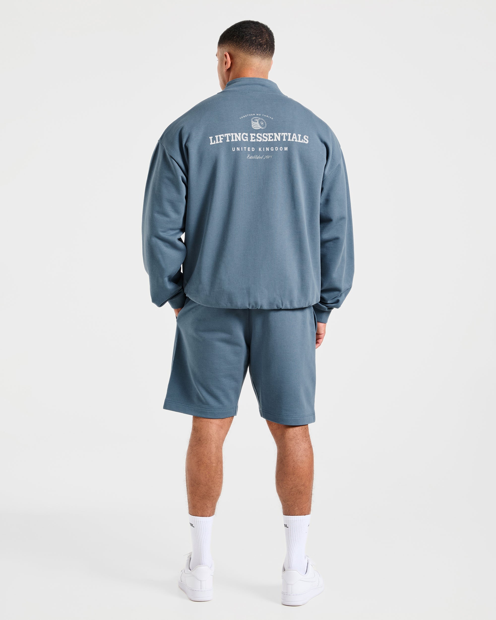 Apex Lifting Essentials 1/4 Zip Pullover - Titanium Blue