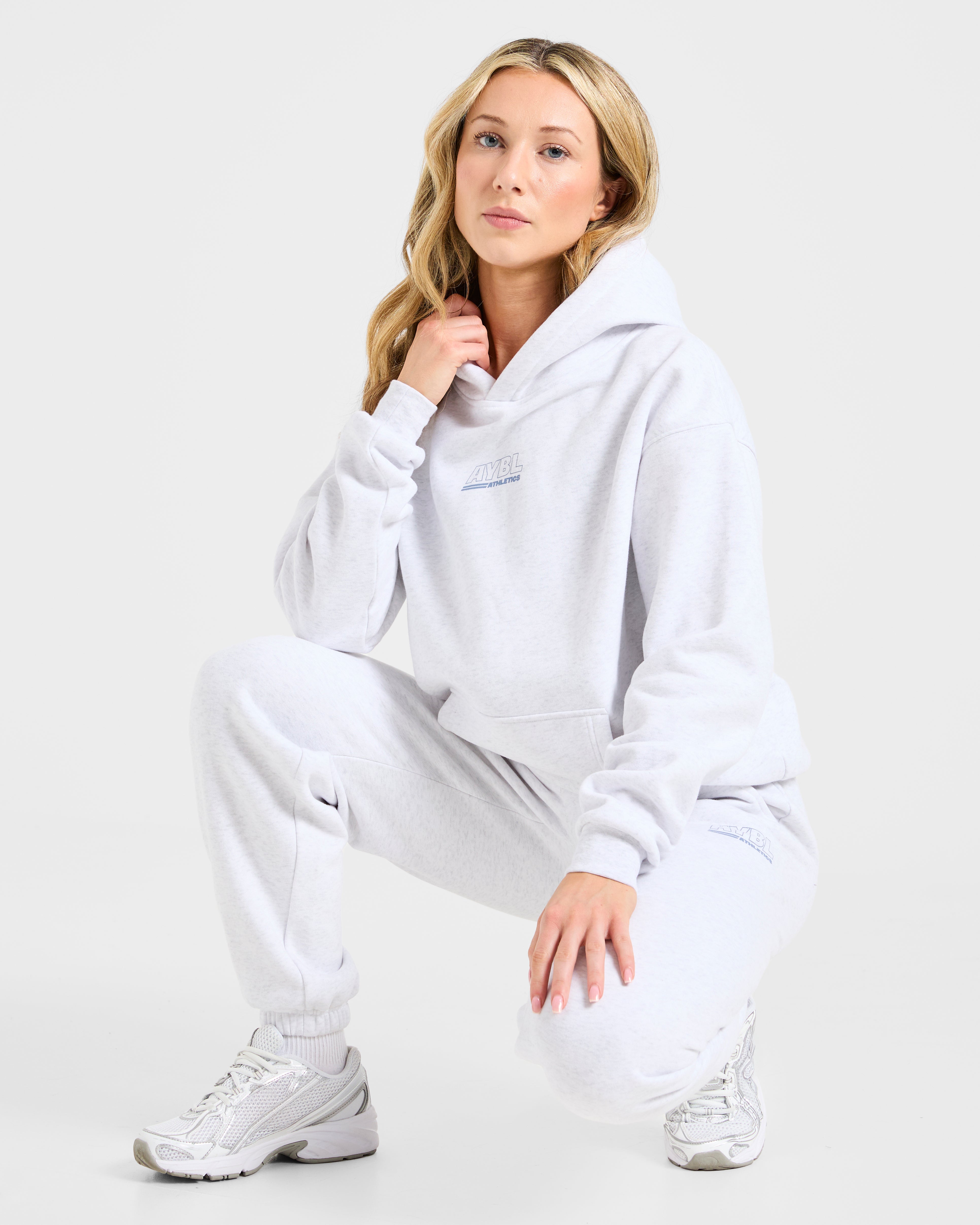 Athletics Track Oversized Joggers - Heather Grey/Slate Blue