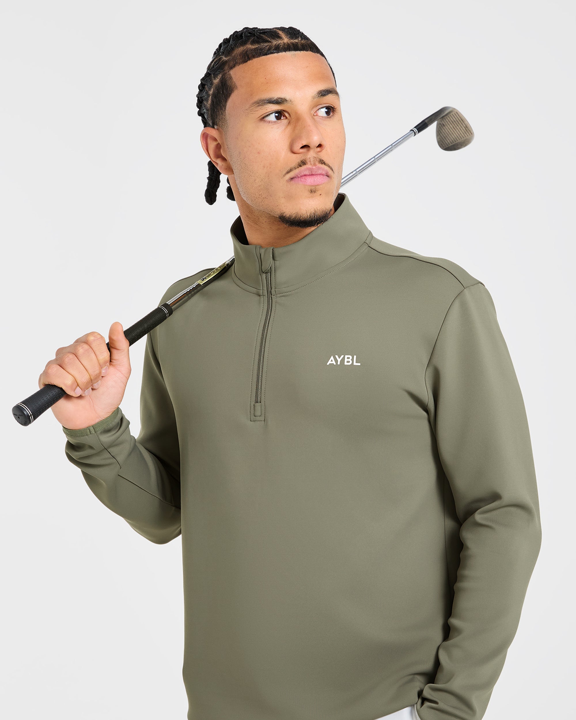 Precision 1/4 Zip Pullover - Deep Sage
