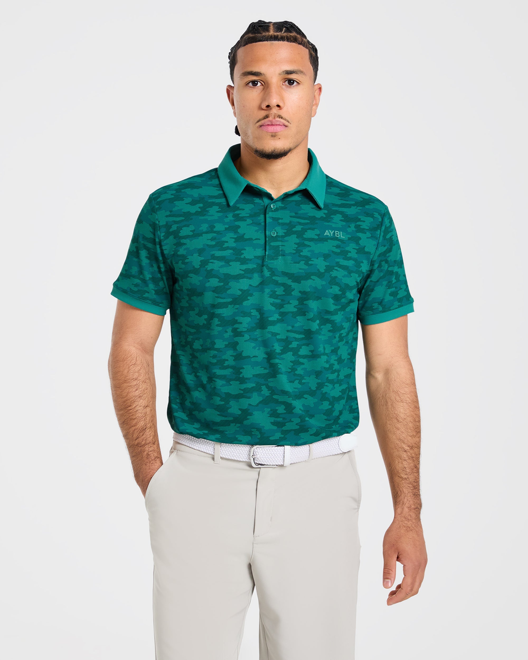 Precision Camo Polo - Pine Teal