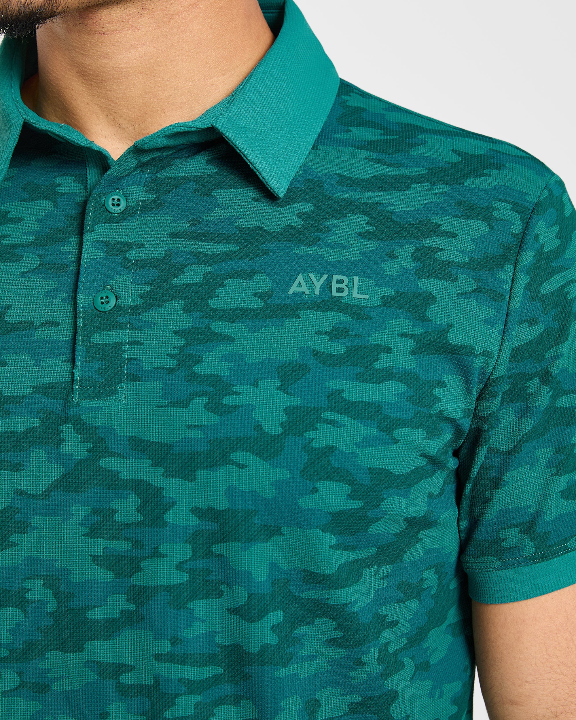 Precision Camo Polo - Pine Teal