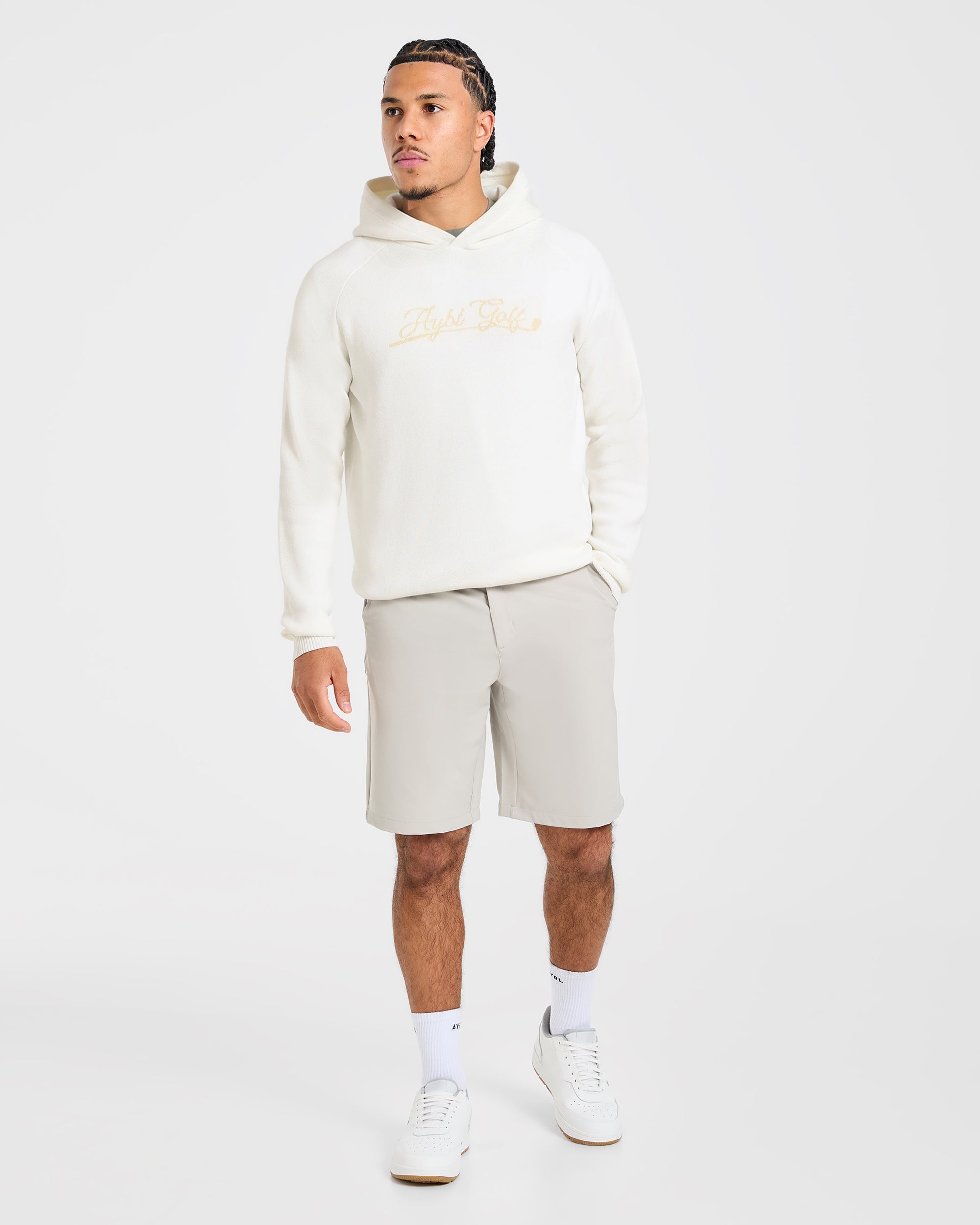 Golf Club Knitted Hoodie - Off White
