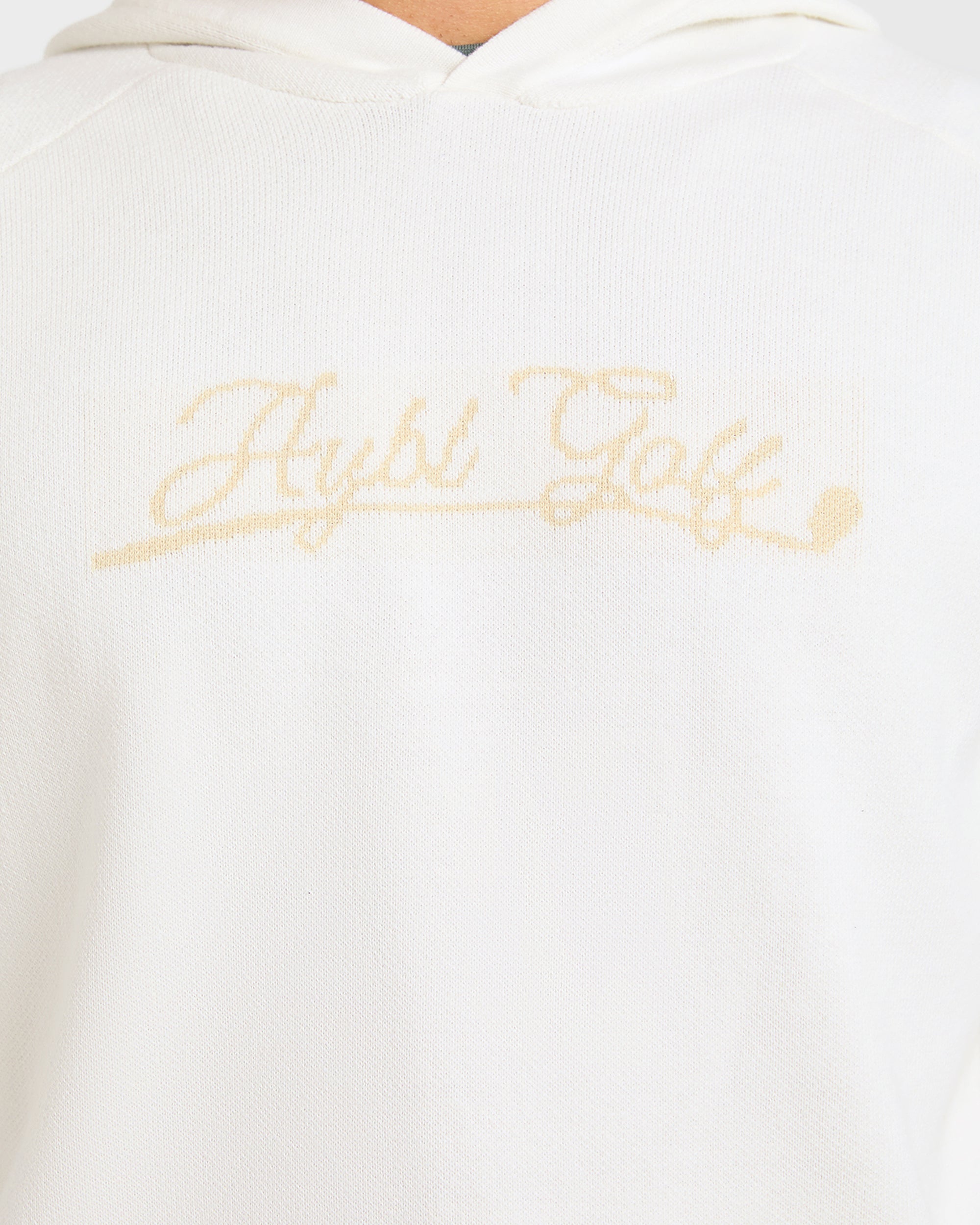 Golf Club Knitted Hoodie - Off White