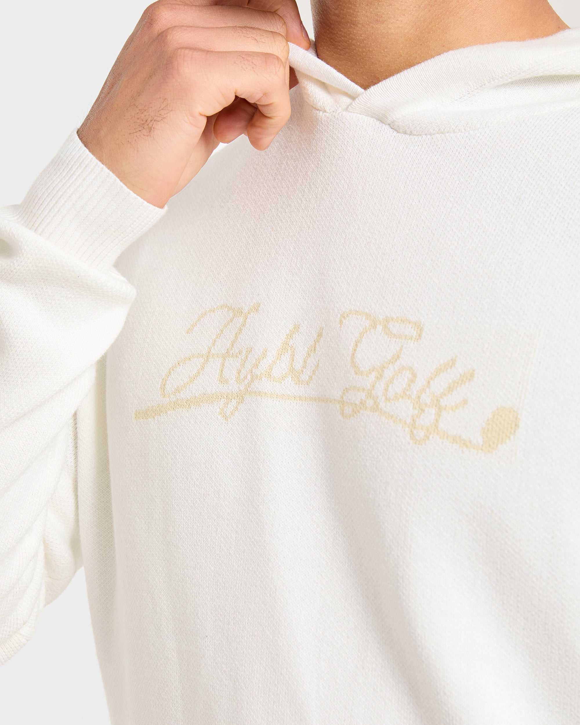 Golf Club Knitted Hoodie - Off White