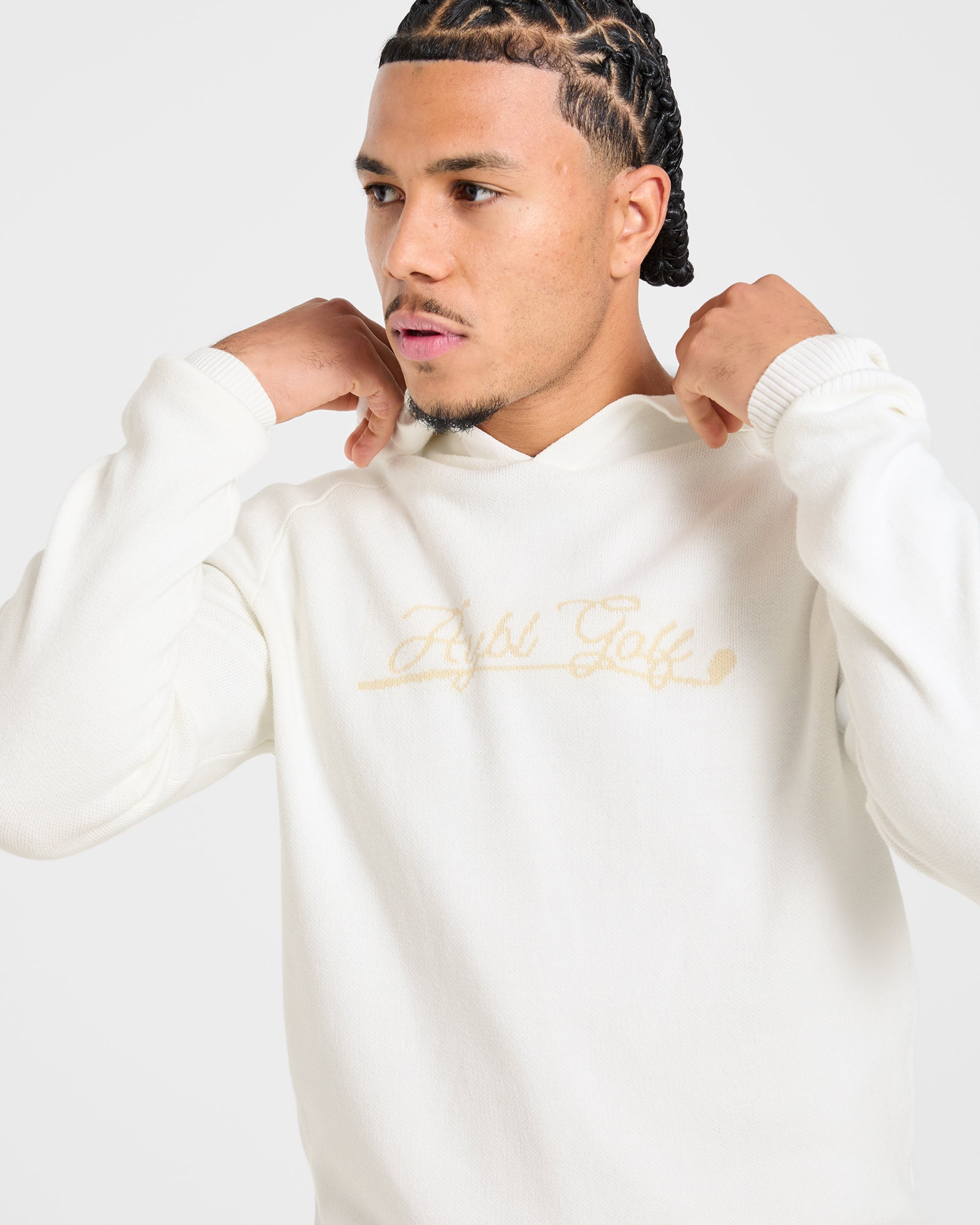 Golf Club Knitted Hoodie - Off White