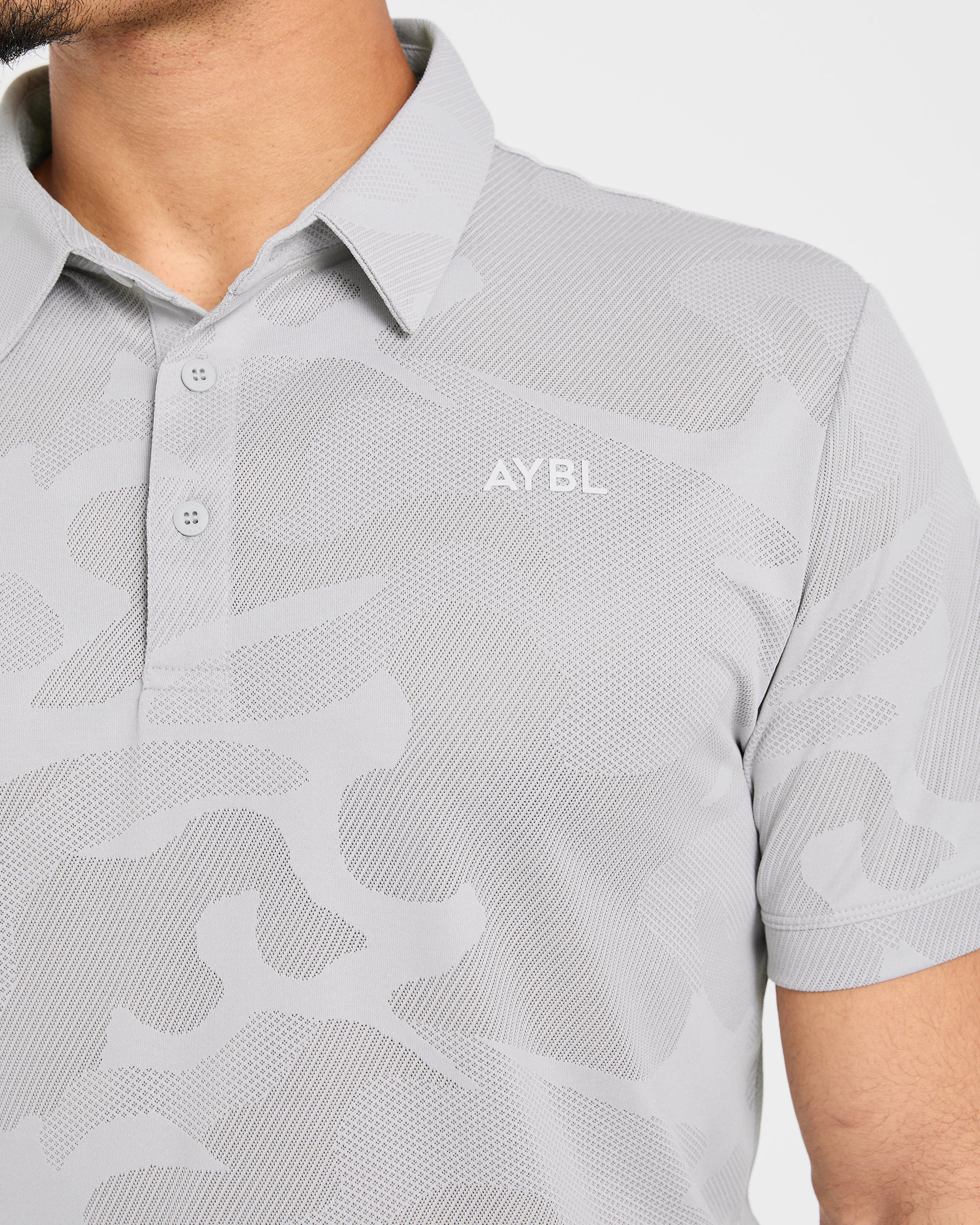 Camo Polo - Ice Grey