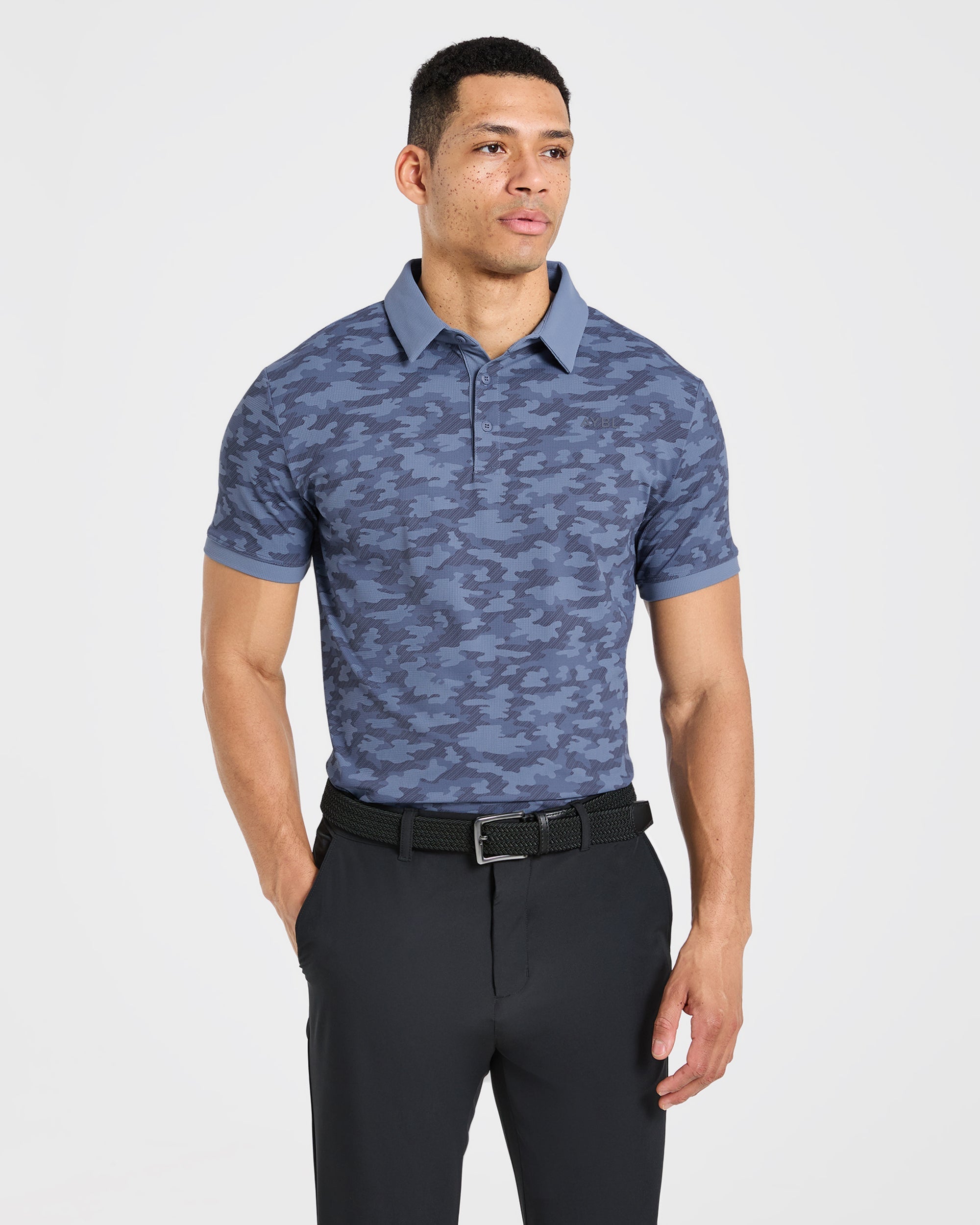 Precision Camo Polo - Blue