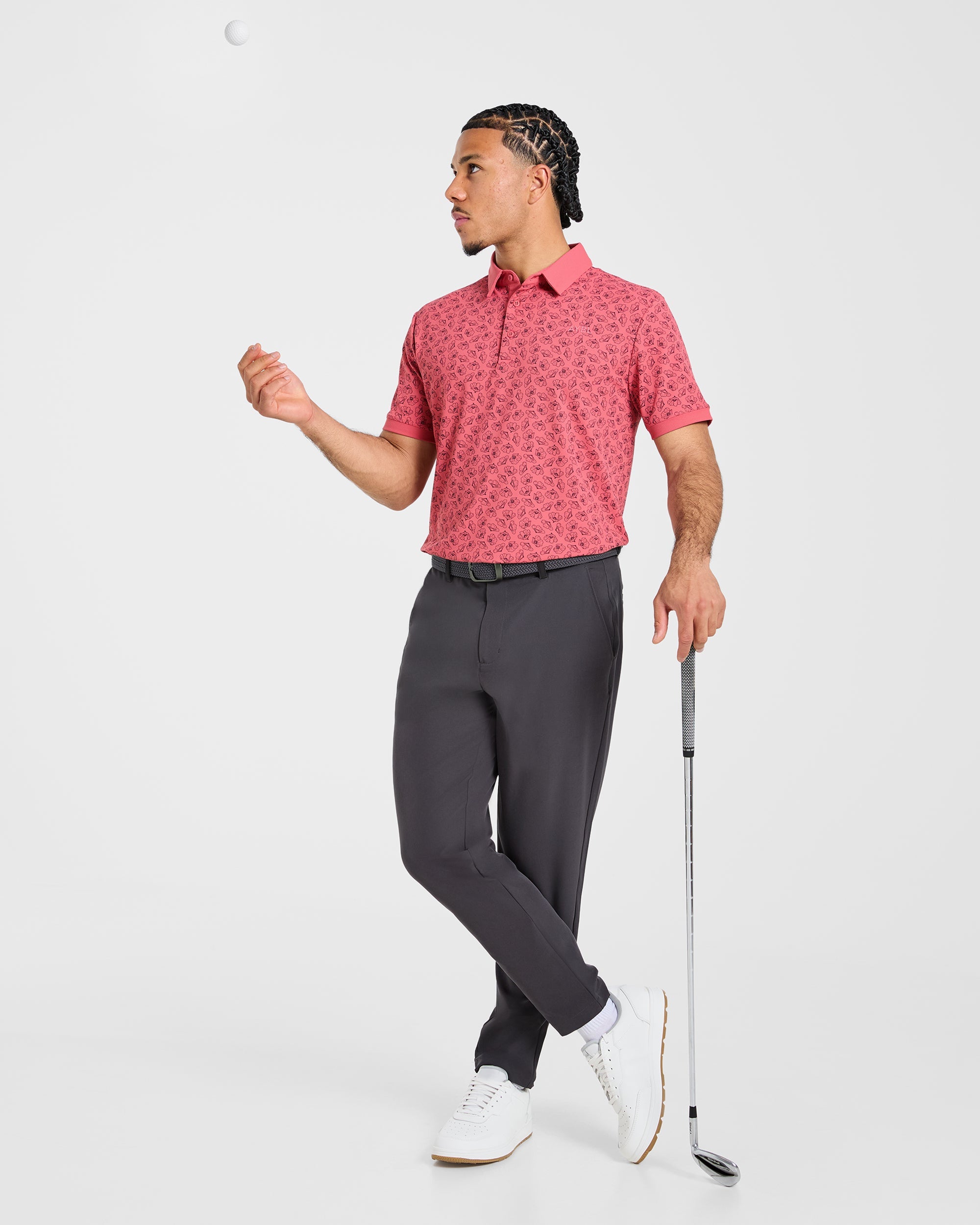 Precision Camellias Polo - Red