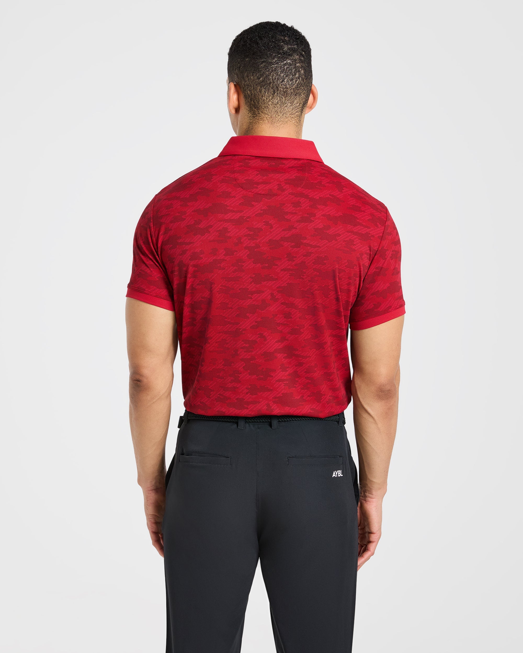 Precision Camo Polo - Muted Red