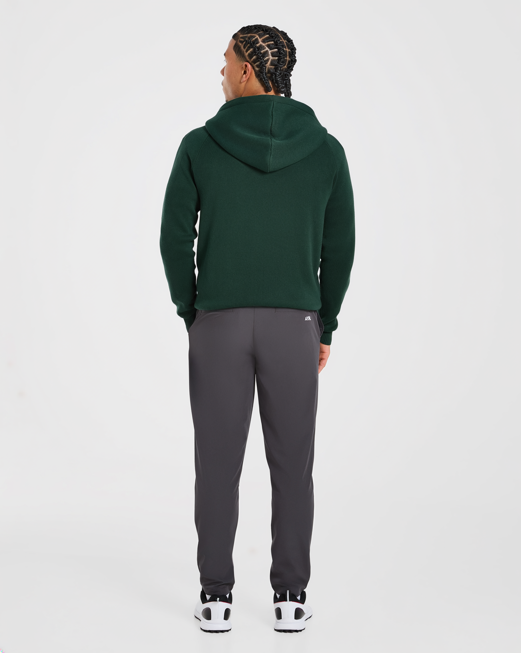 Golf Club Knitted Hoodie - Pine Green