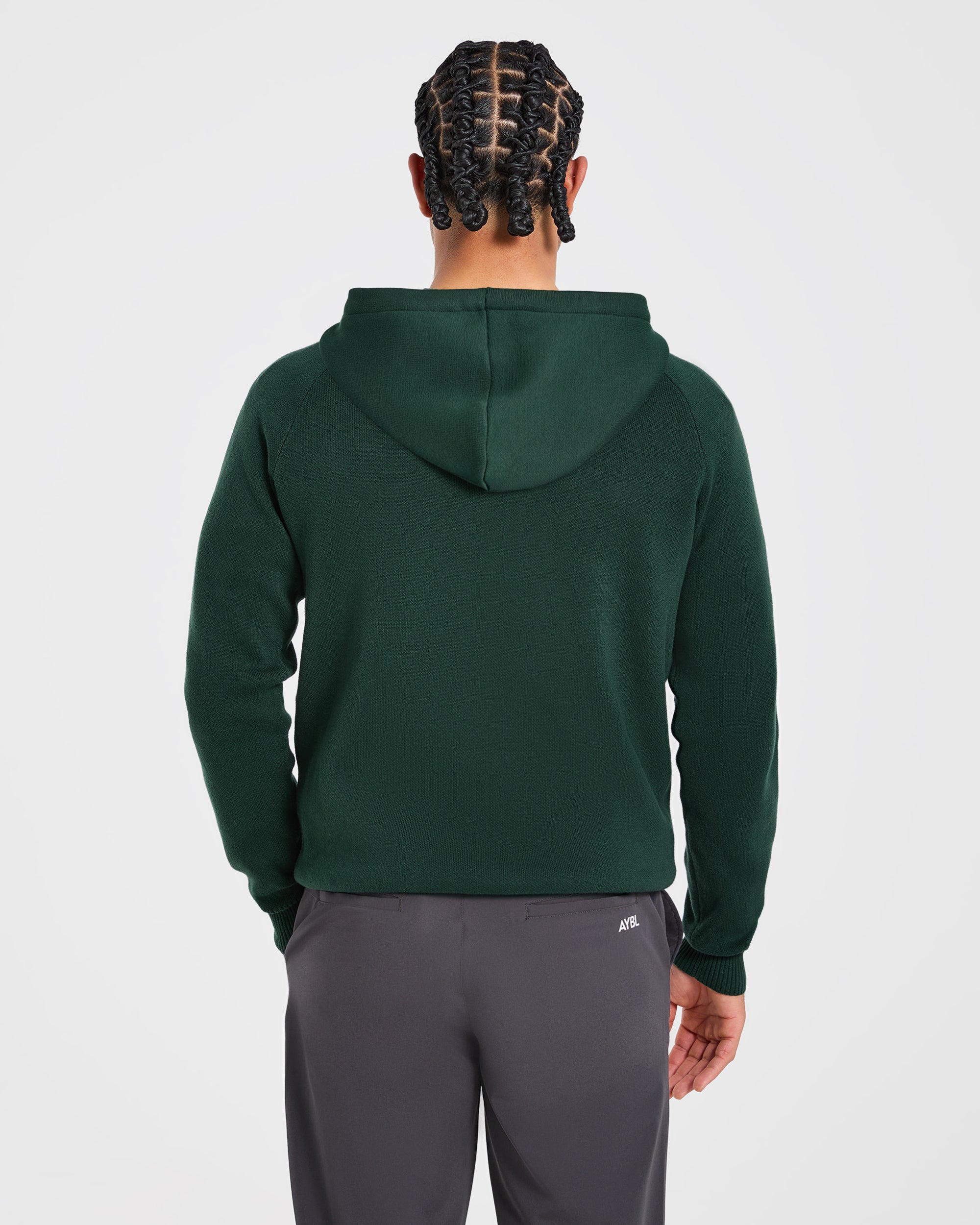 Golf Club Knitted Hoodie - Pine Green