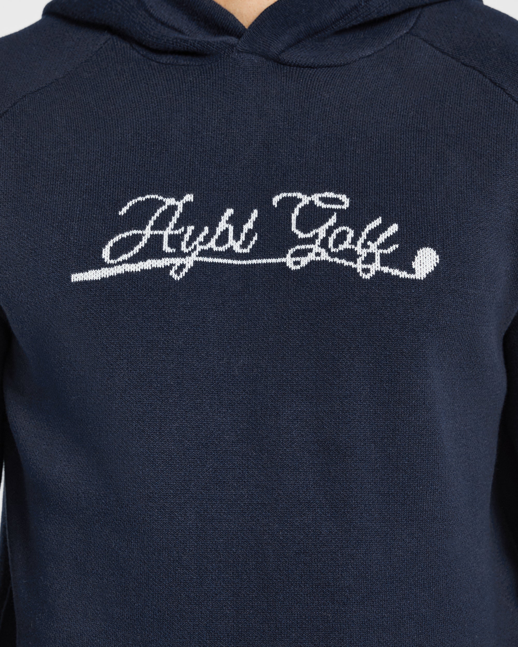 Golf Club Knitted Hoodie - Navy