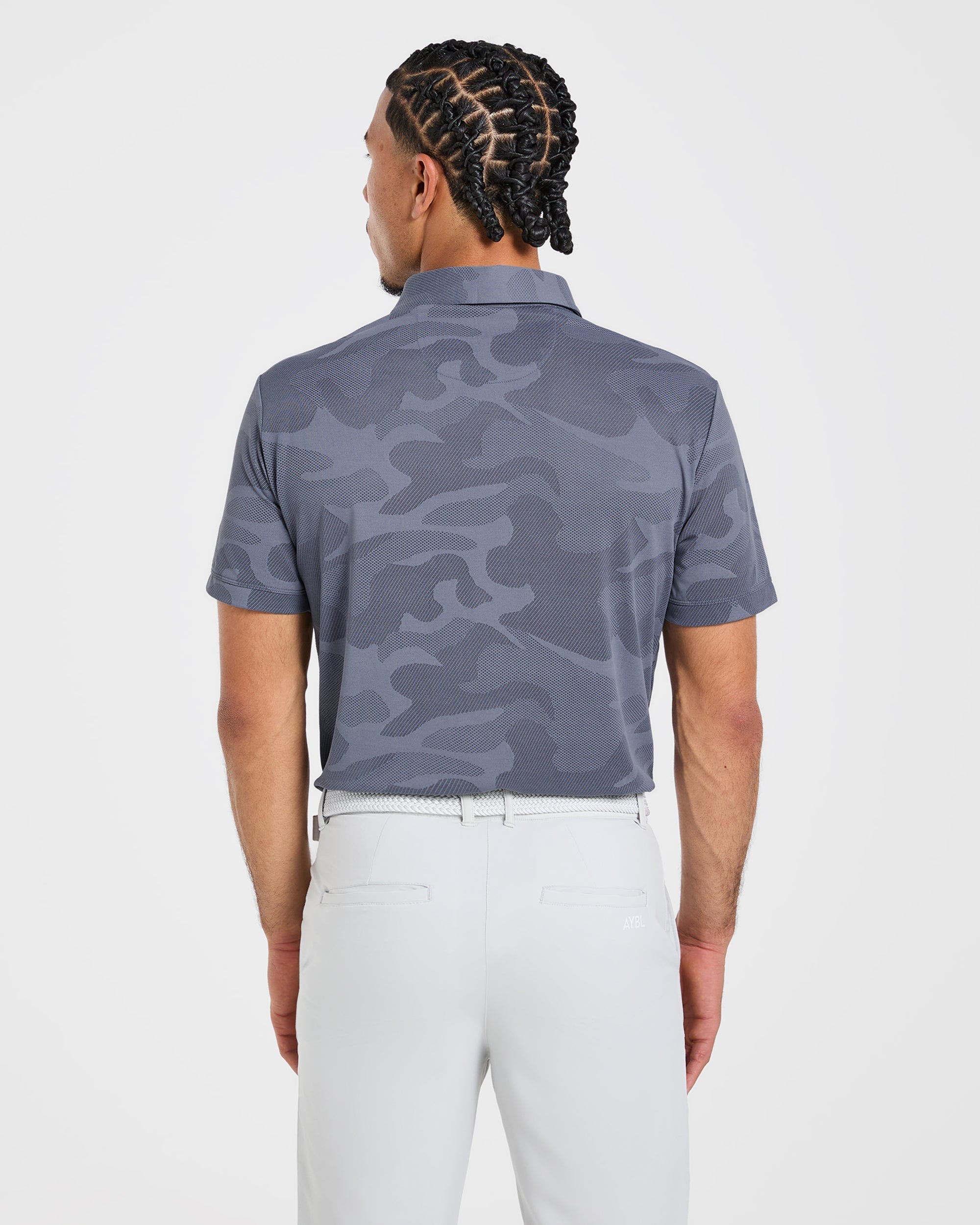 Camo Polo - Slate Blue