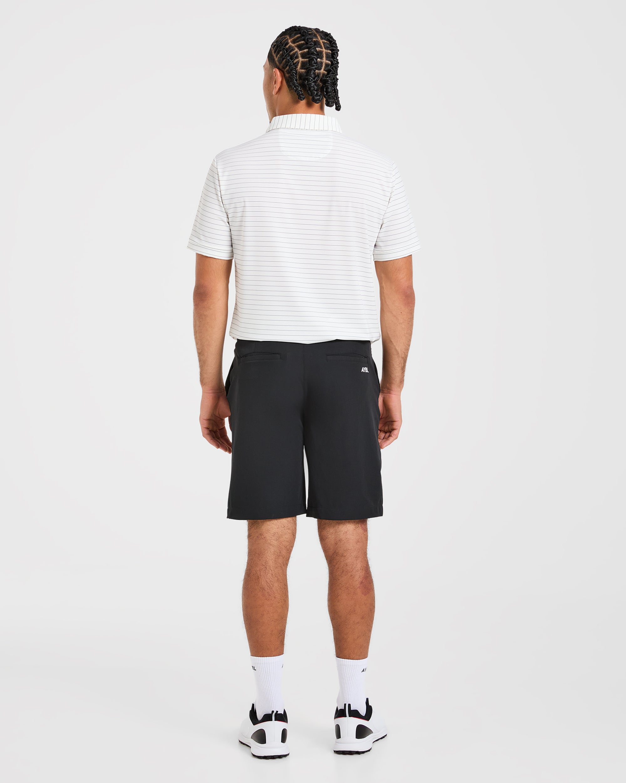 Classic Stripe Polo - White