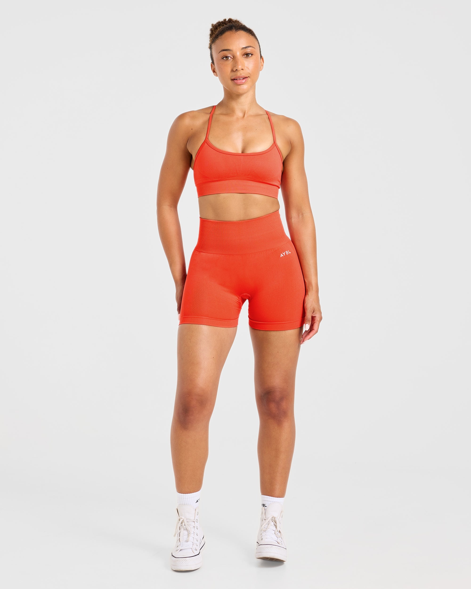 Empower Seamless Shorts - Hot Orange