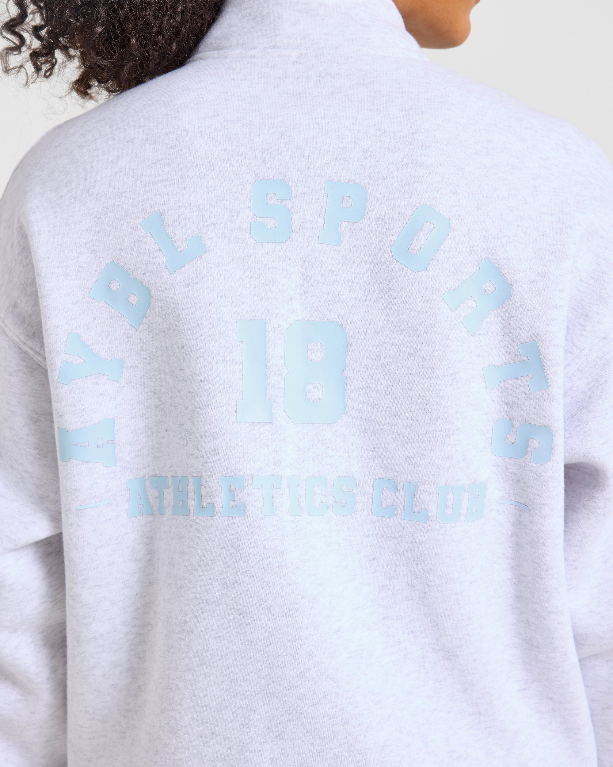 AYBL Sports 18 Oversized 1/4 Zip Pullover - Heather Grey