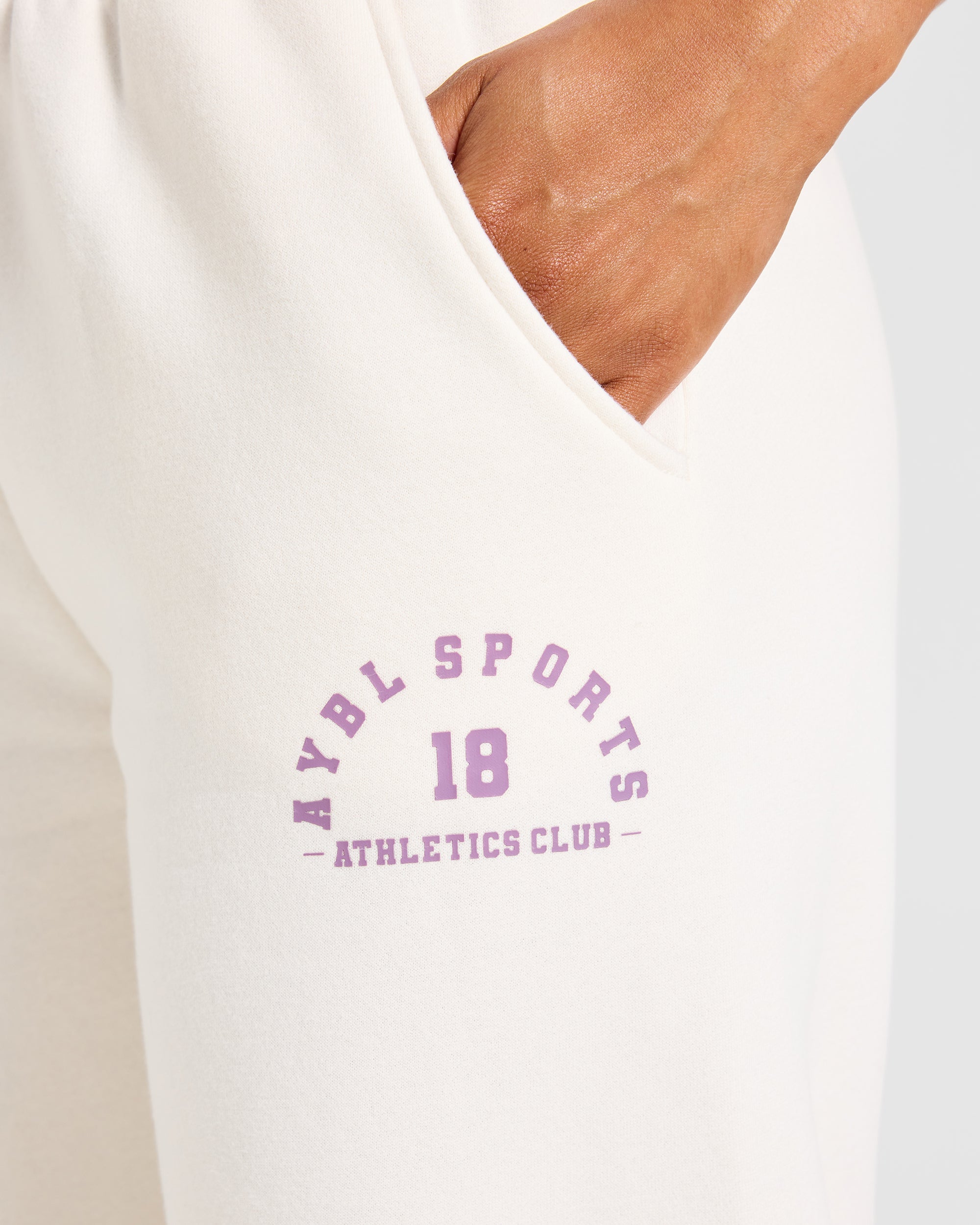 AYBL Sports 18 Oversized Straight Leg Joggers - Off White