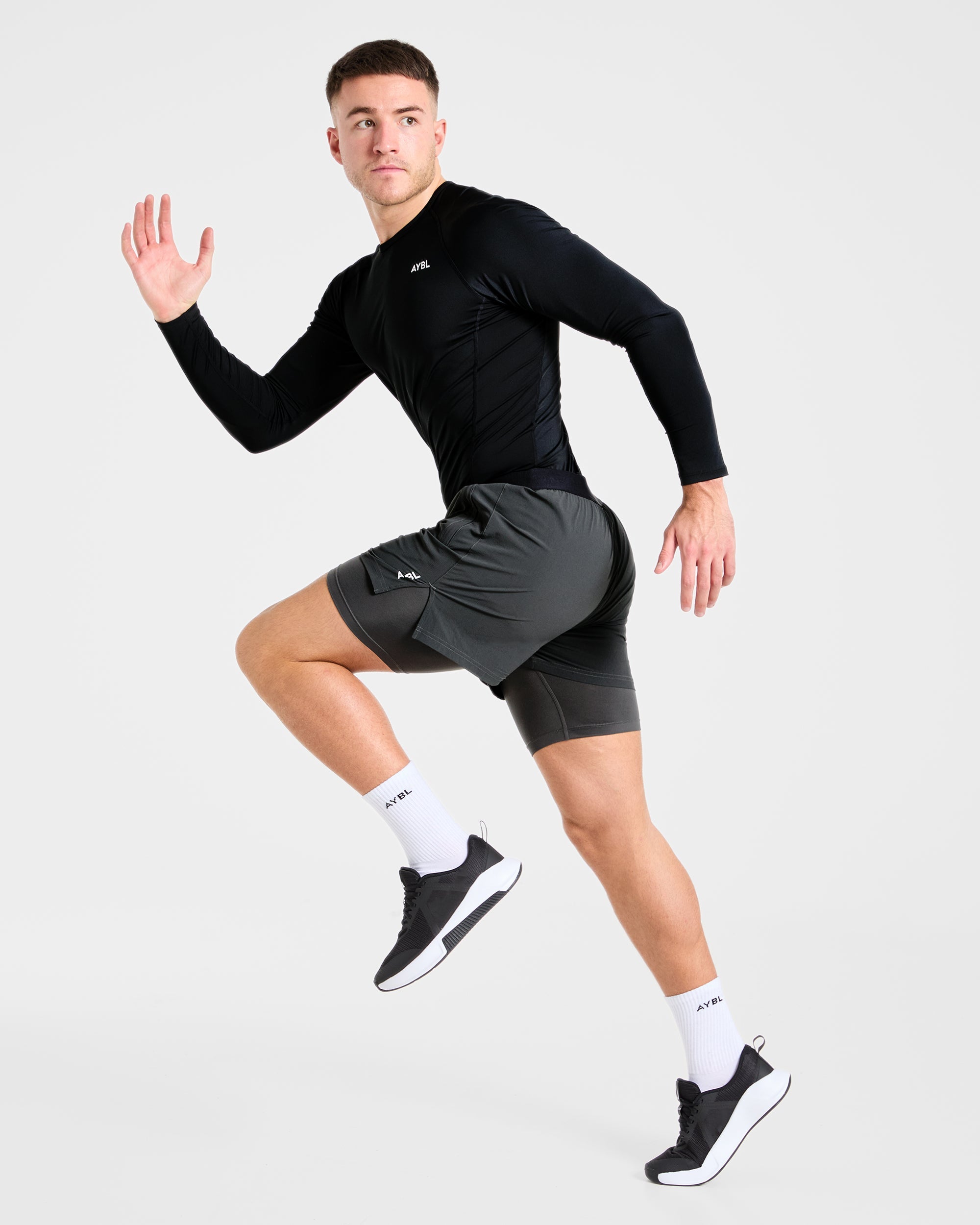 Signature 2 in 1 Shorts - Charcoal