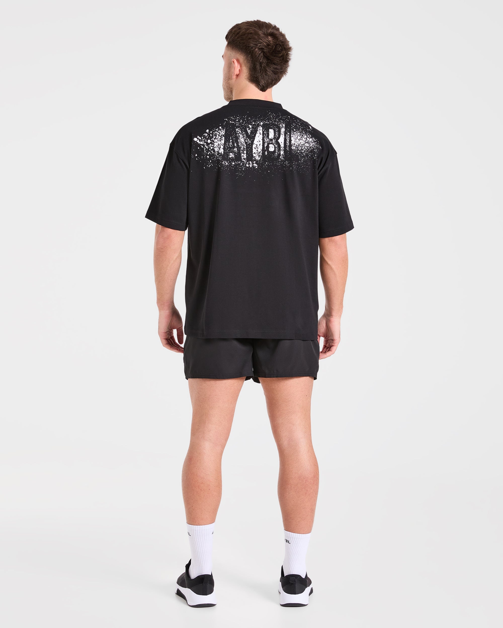 Gym Chalk Oversized T Shirt - Black