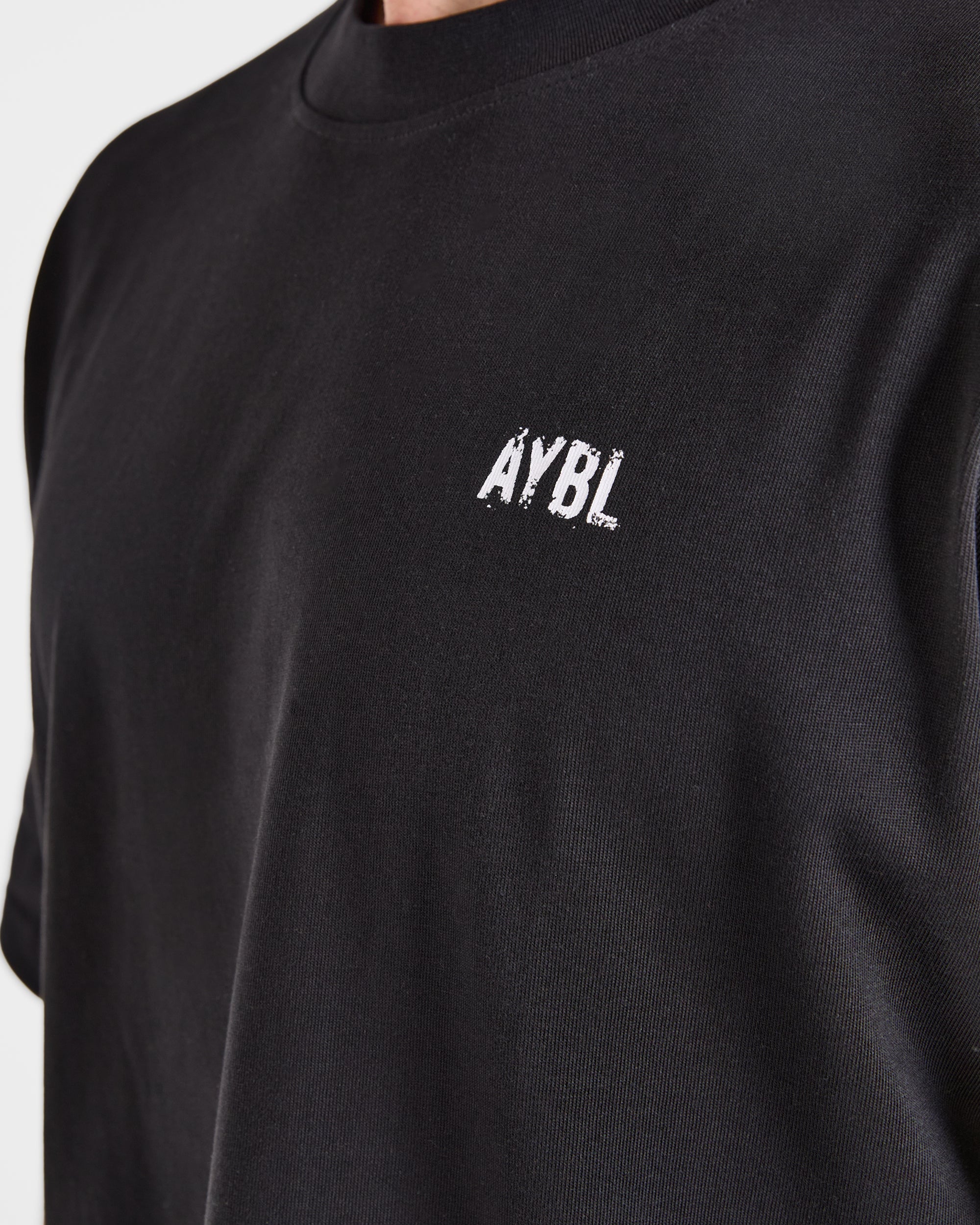 Gym Chalk Oversized T Shirt - Black