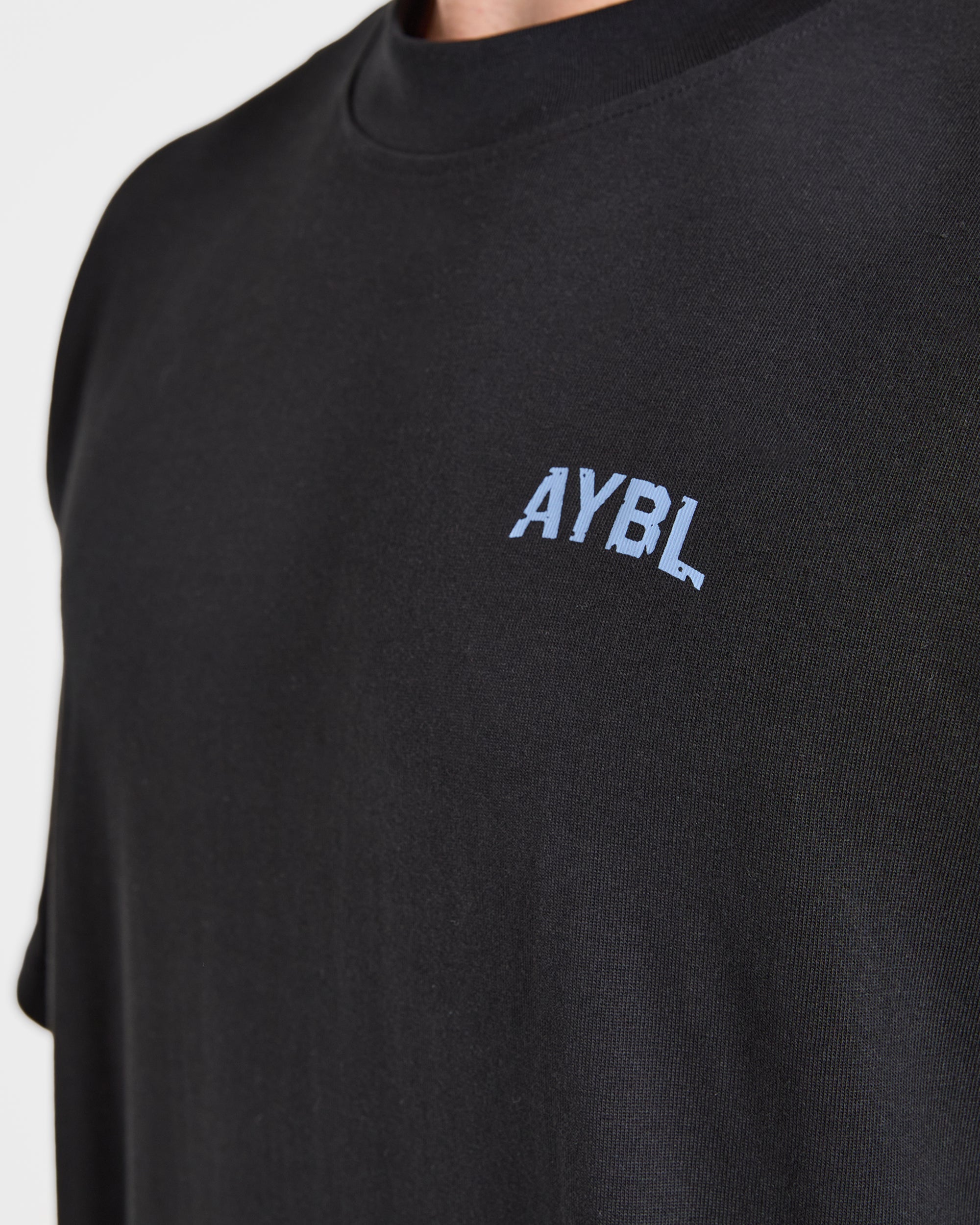 Strength Division Oversized T Shirt - Black/Blue