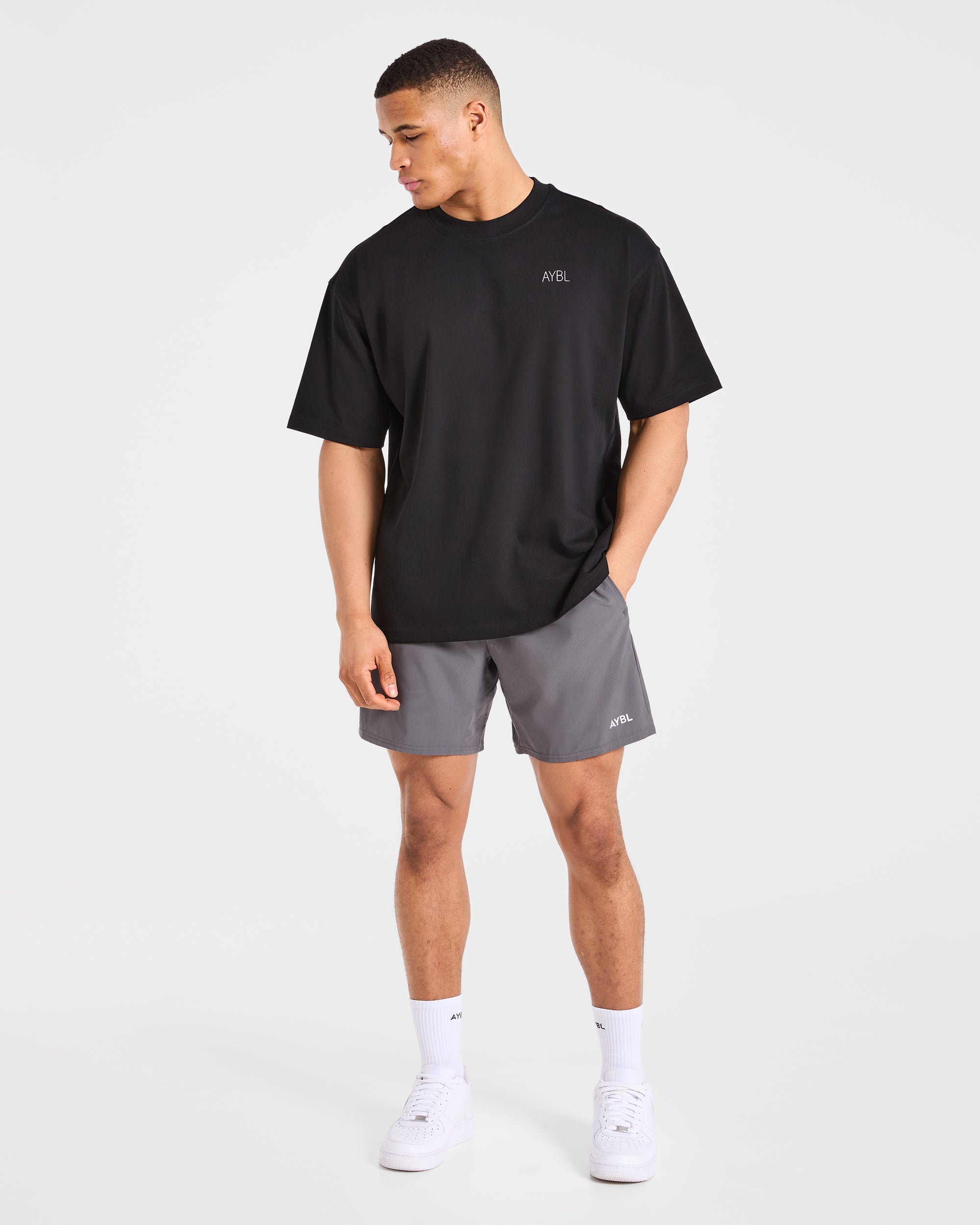 Training Dept. Illustration Oversized T Shirt - Black