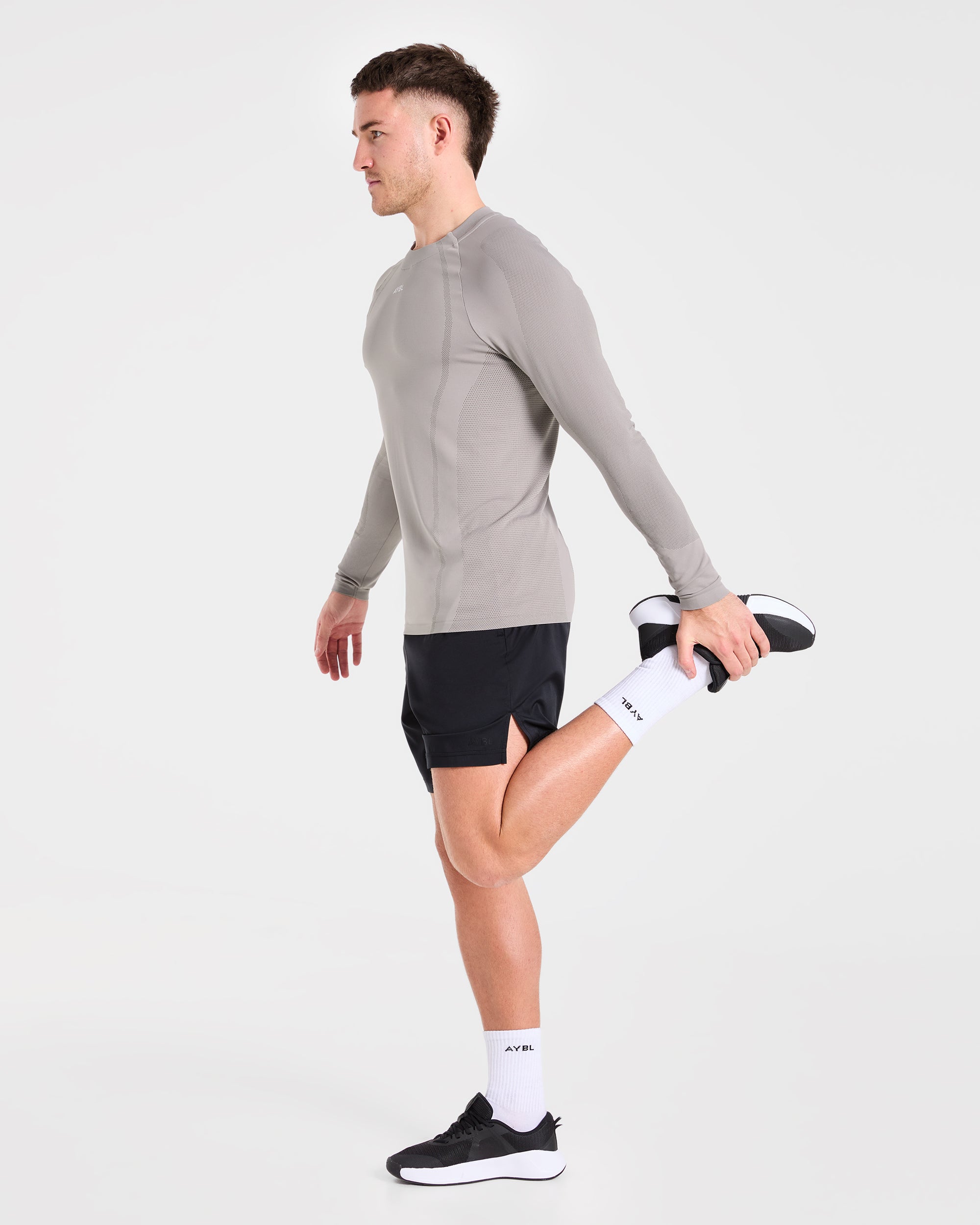 Attain Seamless Long Sleeve T Shirt - Woodland Fog