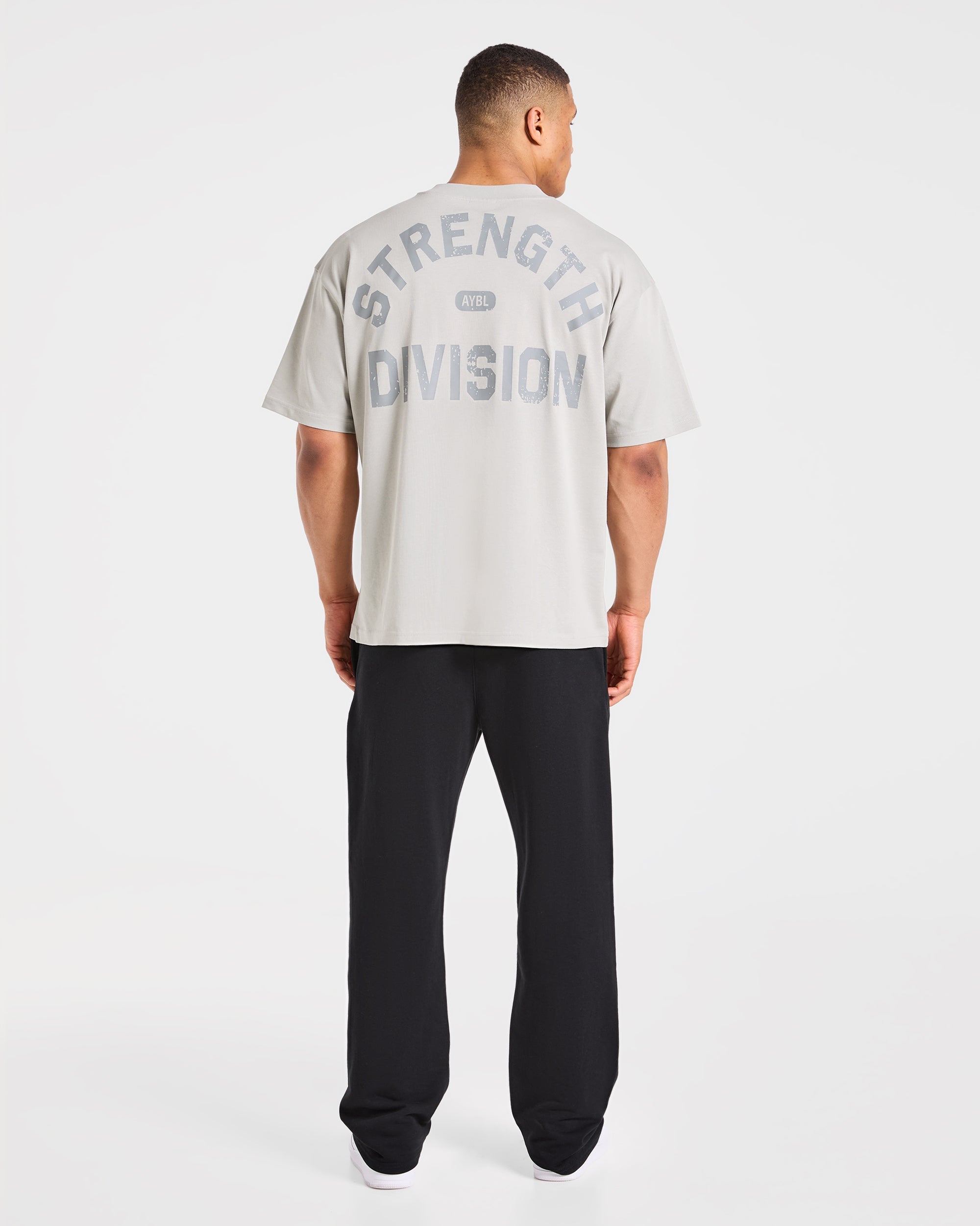 Strength Division Oversized T Shirt - Iced Grey
