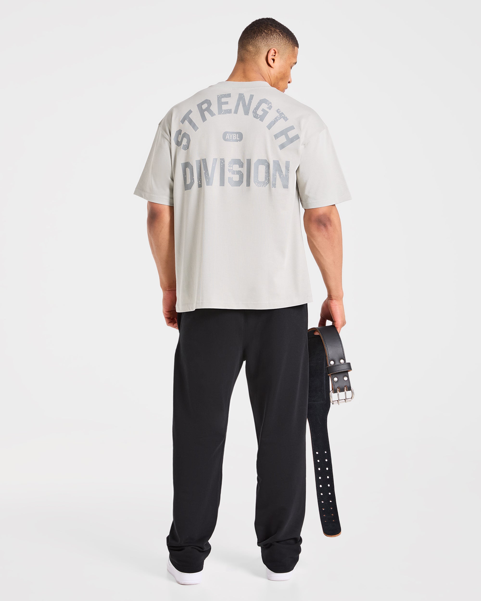Strength Division Oversized T Shirt - Iced Grey