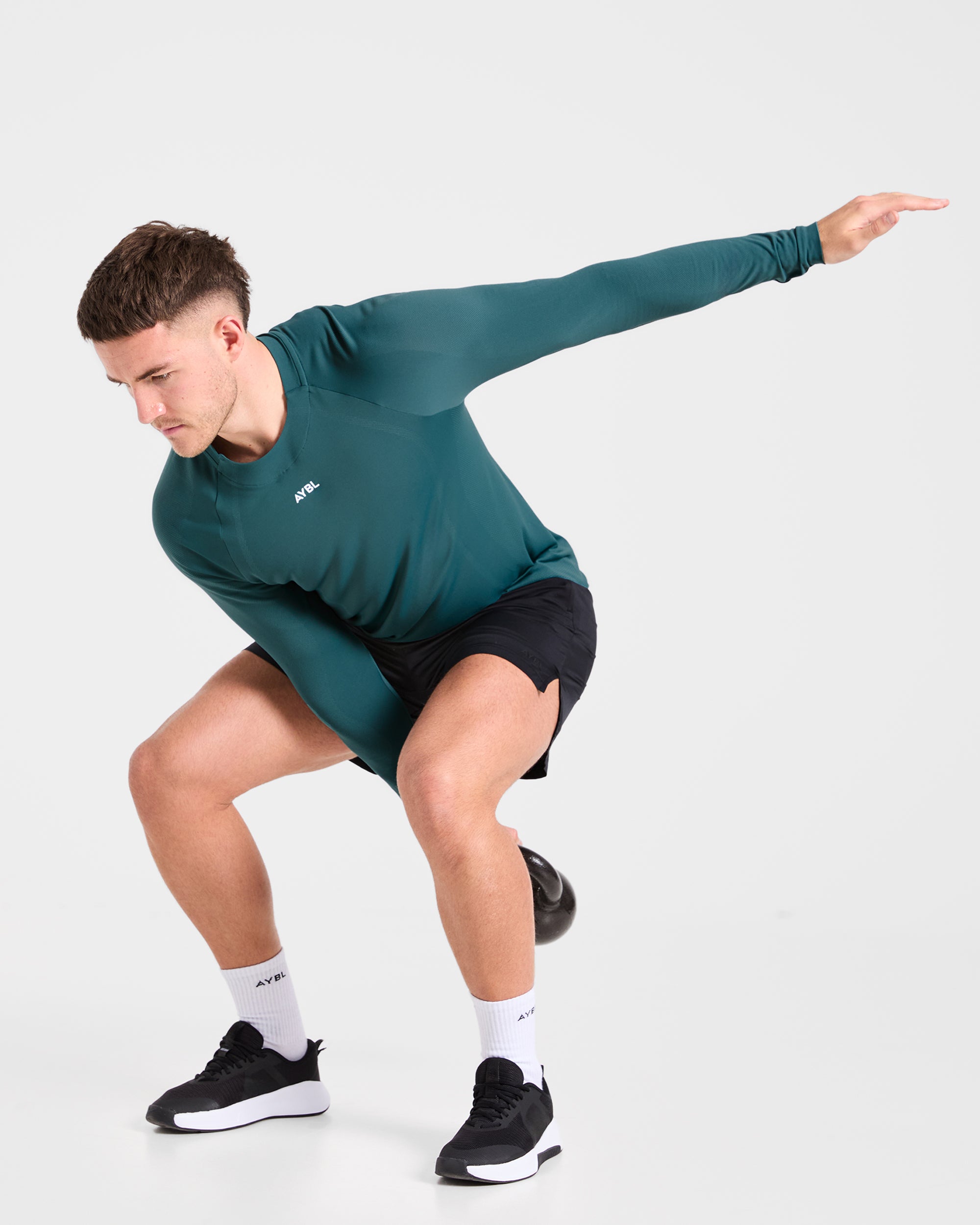 Attain Seamless Long Sleeve T Shirt - Pine Forest