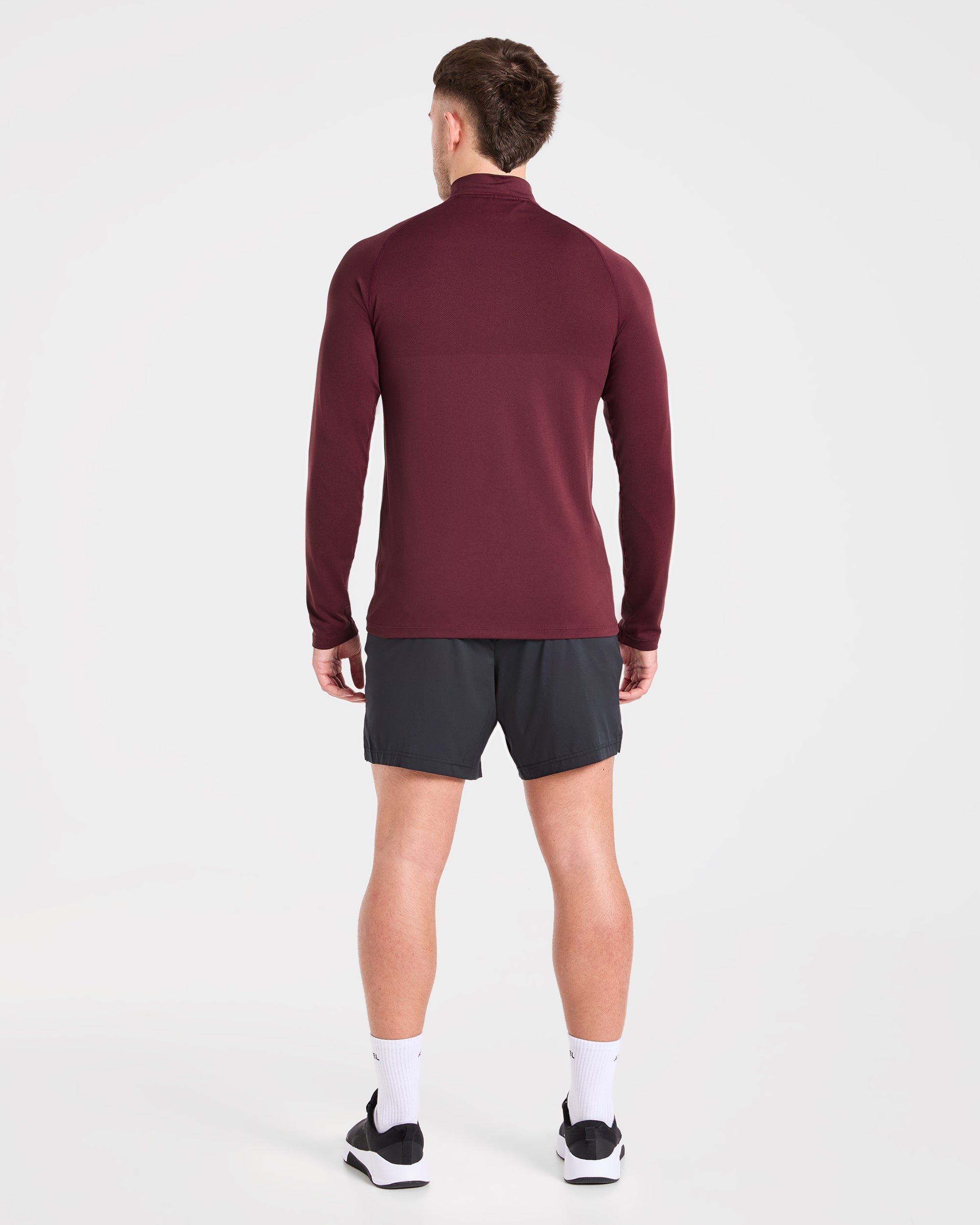 Essential Seamless 1/4 Zip Pullover  - Dusty Plum