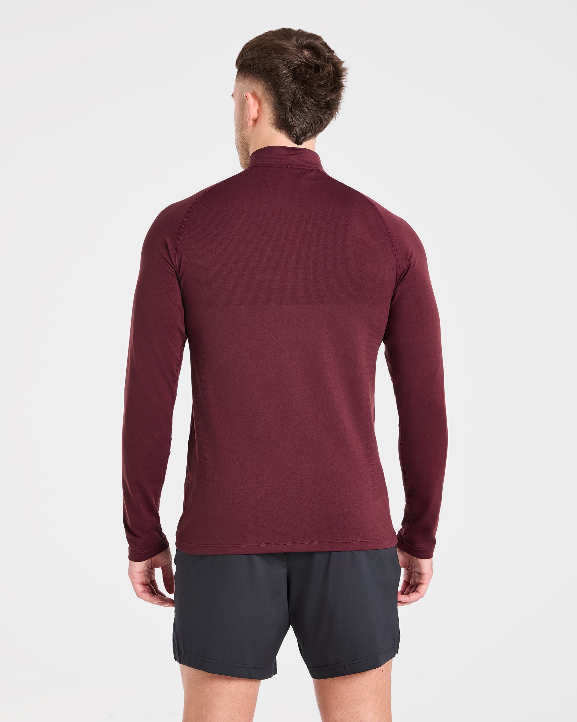 Essential Seamless 1/4 Zip Pullover  - Dusty Plum