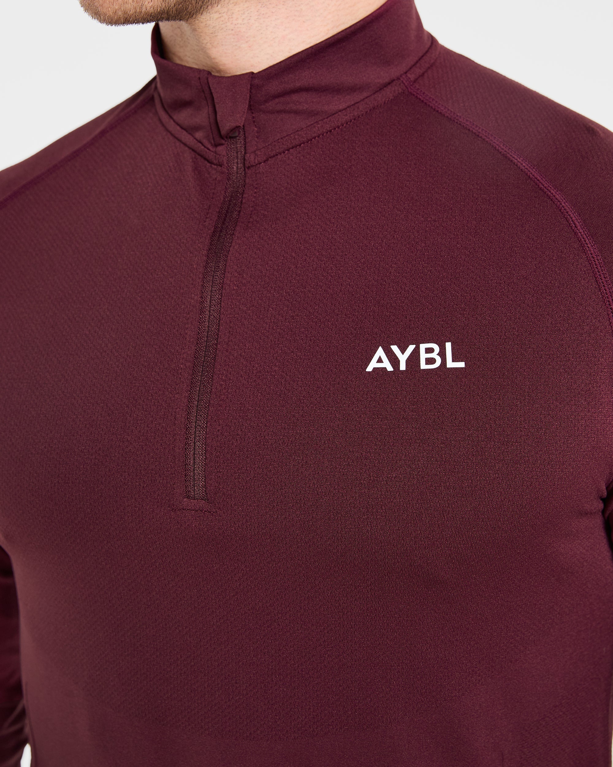 Essential Seamless 1/4 Zip Pullover  - Dusty Plum