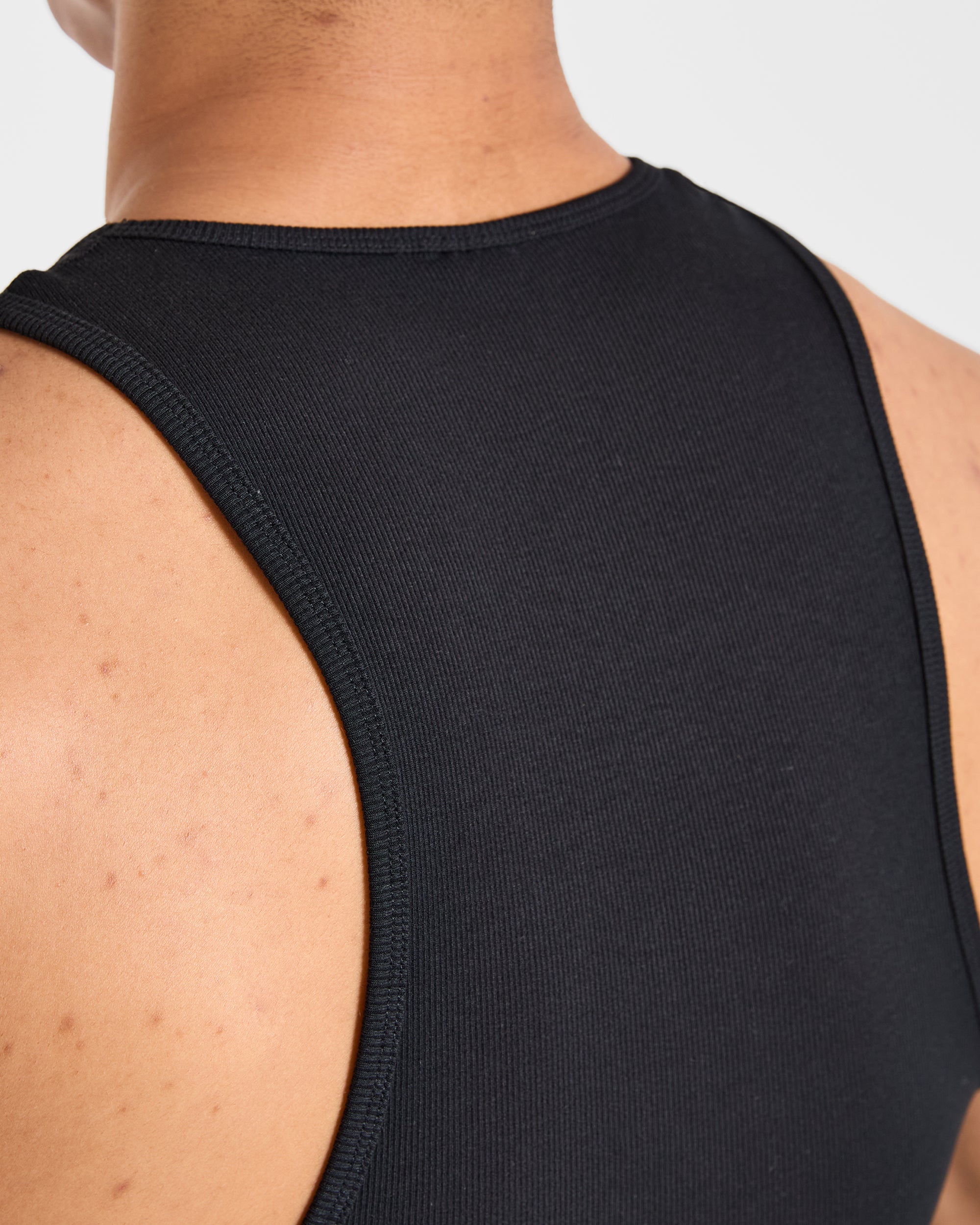 Muscle Ribbed Tank - Black