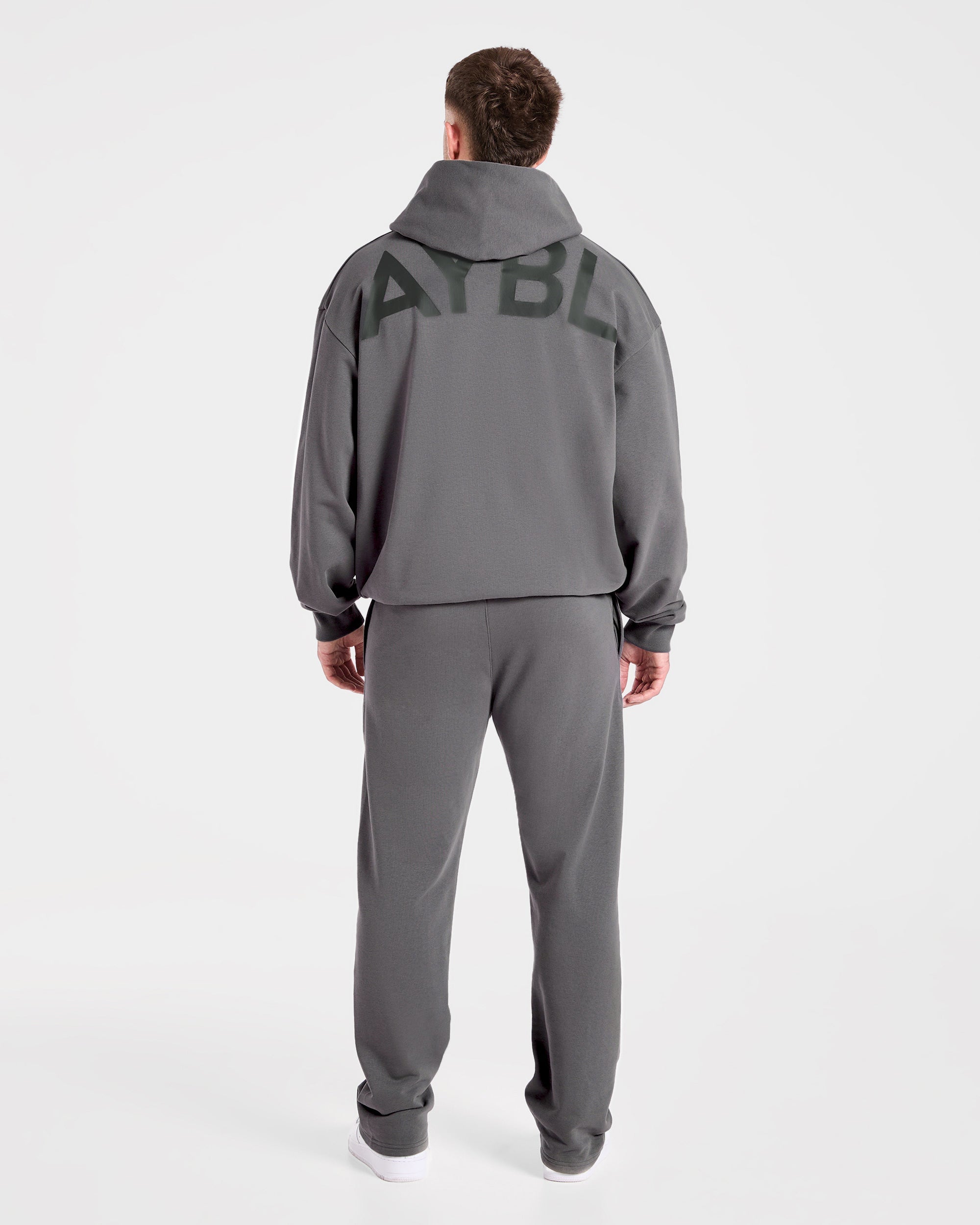 Essential Oversized Graphic Hoodie - Charcoal