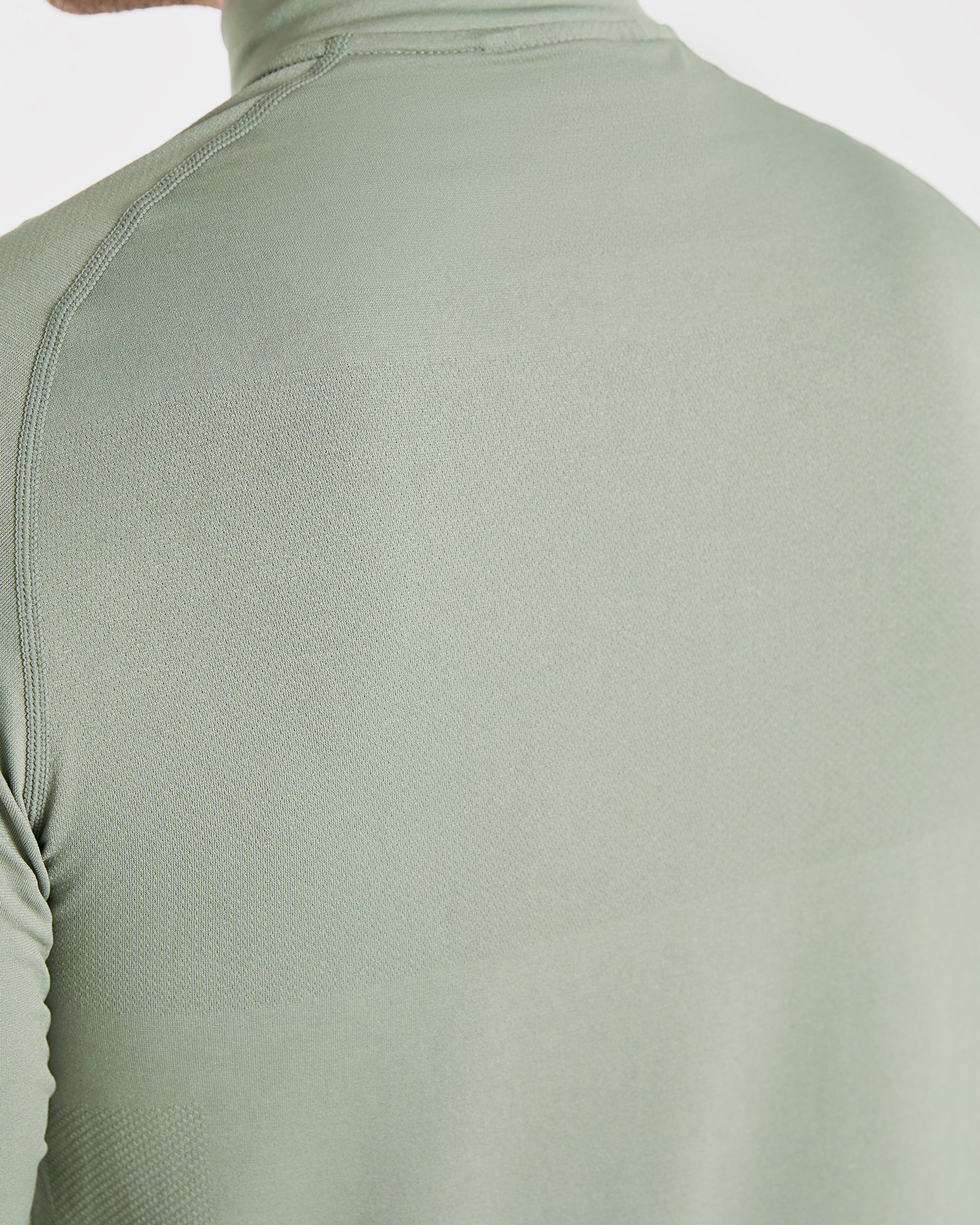 Essential Seamless 1/4 Zip Pullover  - Olive